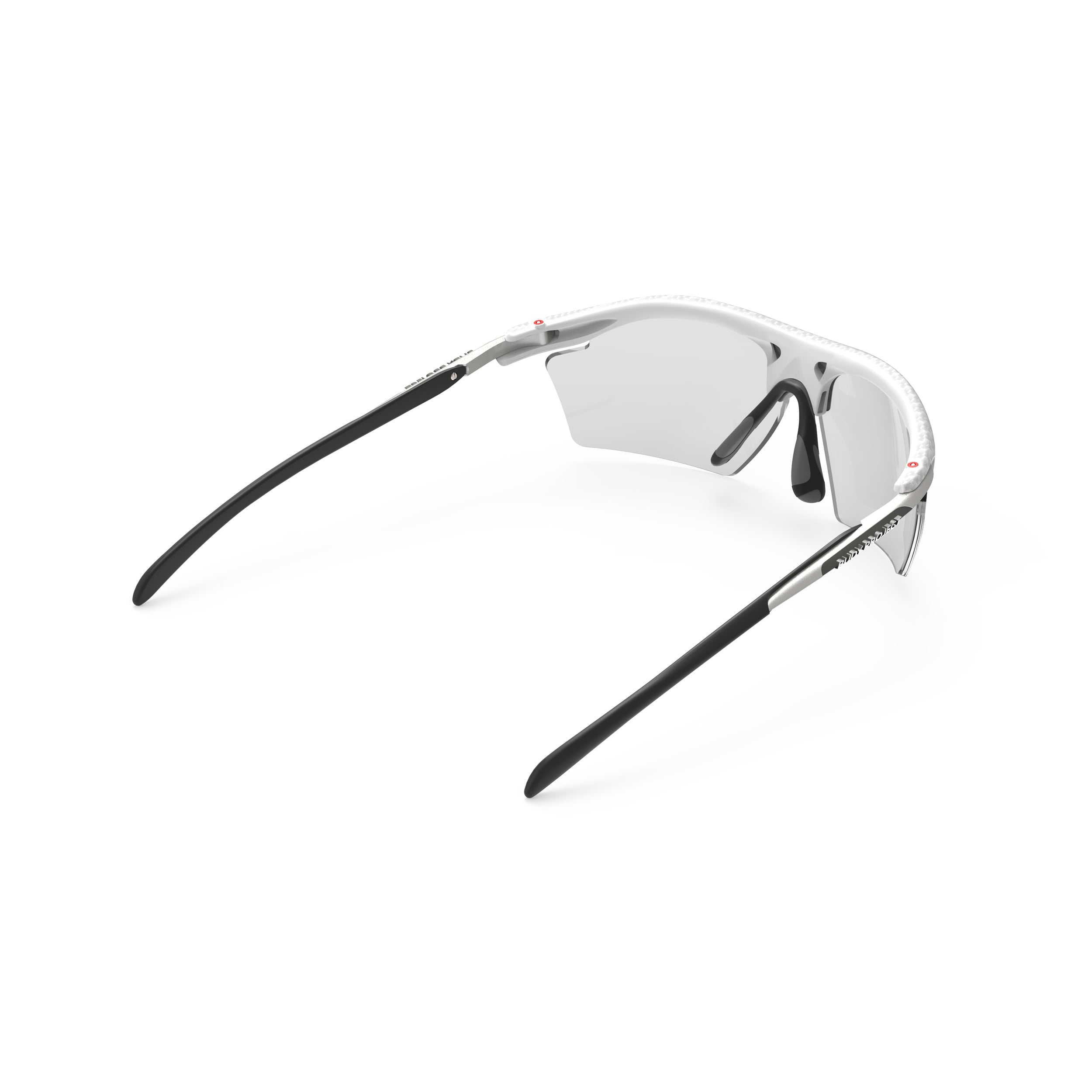 Rudy Project Rydon Slim White Carbonium photochromic black performance sunglasses – rear view