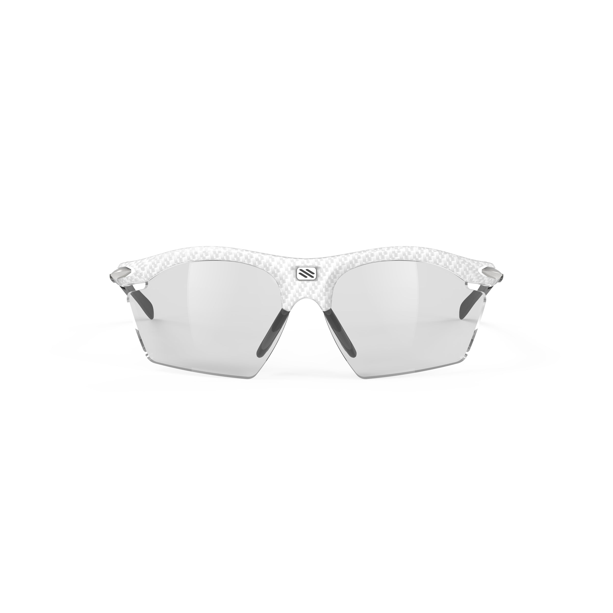 Rudy Project Rydon Slim White Carbonium photochromic black performance sunglasses – front view, alternate angle