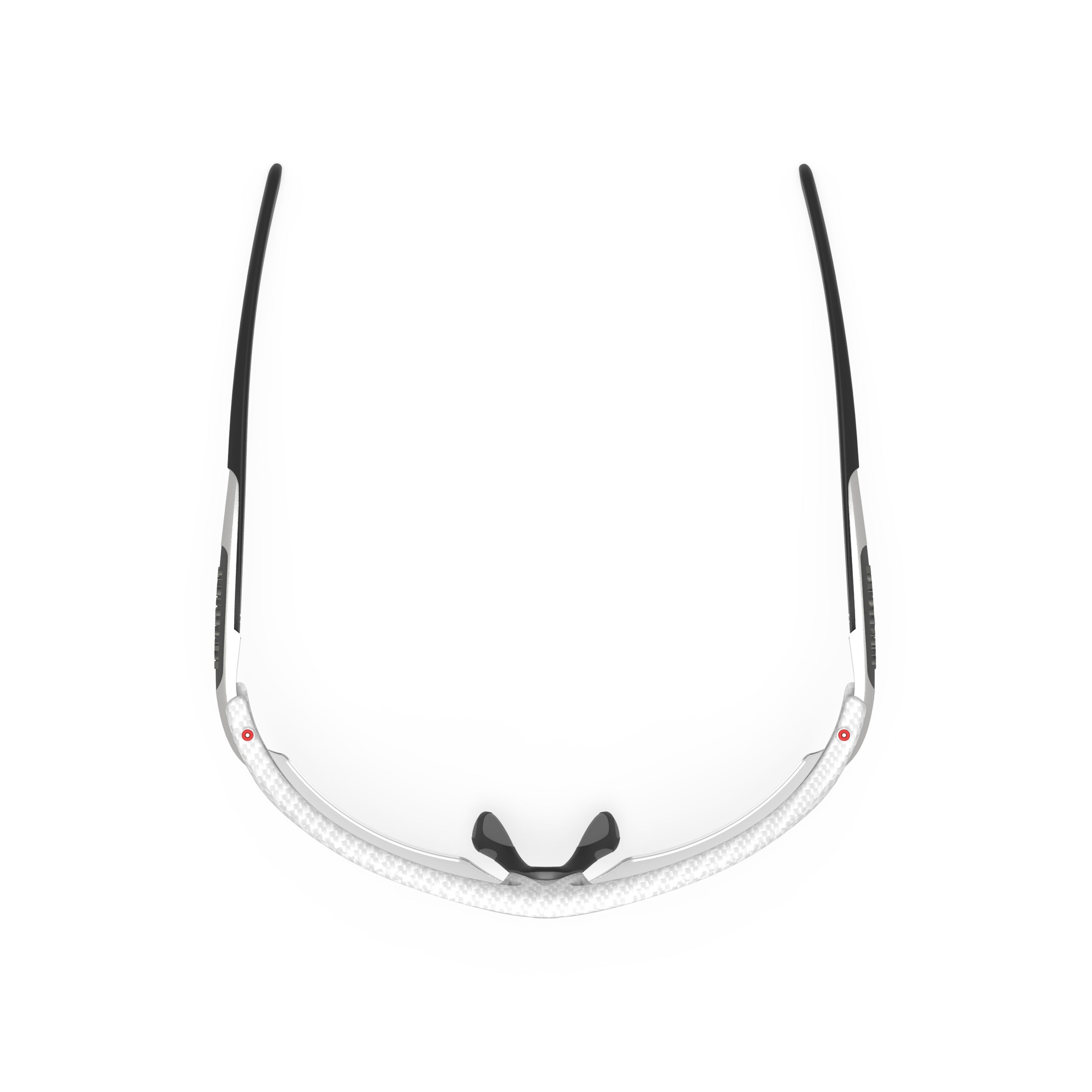 Rudy Project Rydon White Carbonium photochromic black performance sunglasses – top view