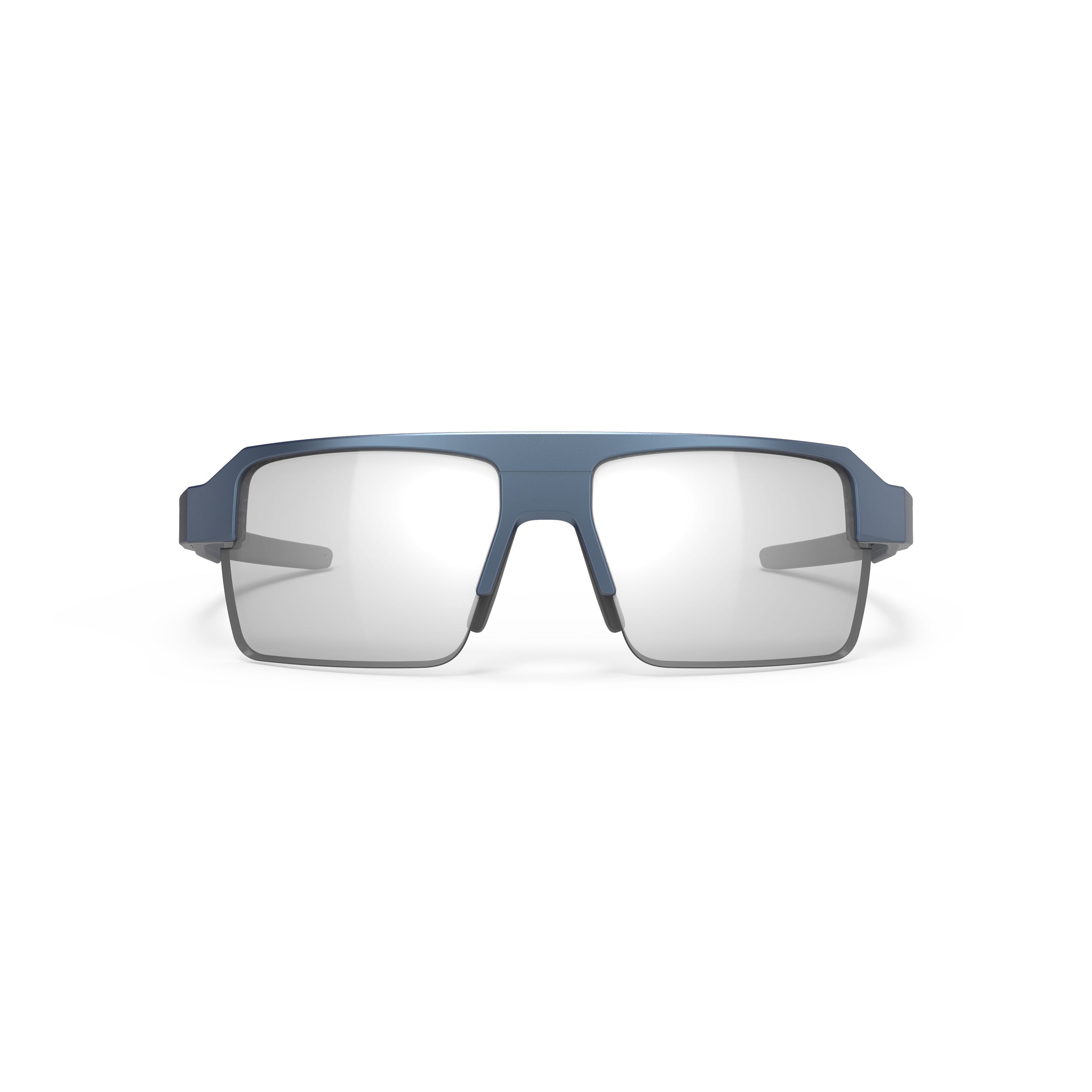 Rudy Project Sirius Cosmic Blue photochromic laser black performance sunglasses – front view, alternate angle