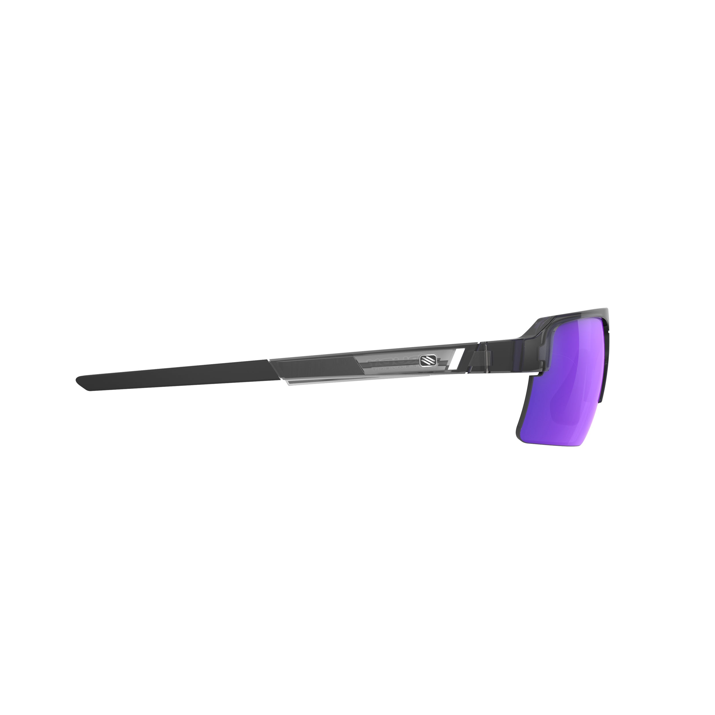 Rudy Project Sirius Crystal Ash mirrored multilaser violet performance sunglasses – side view, opposite side