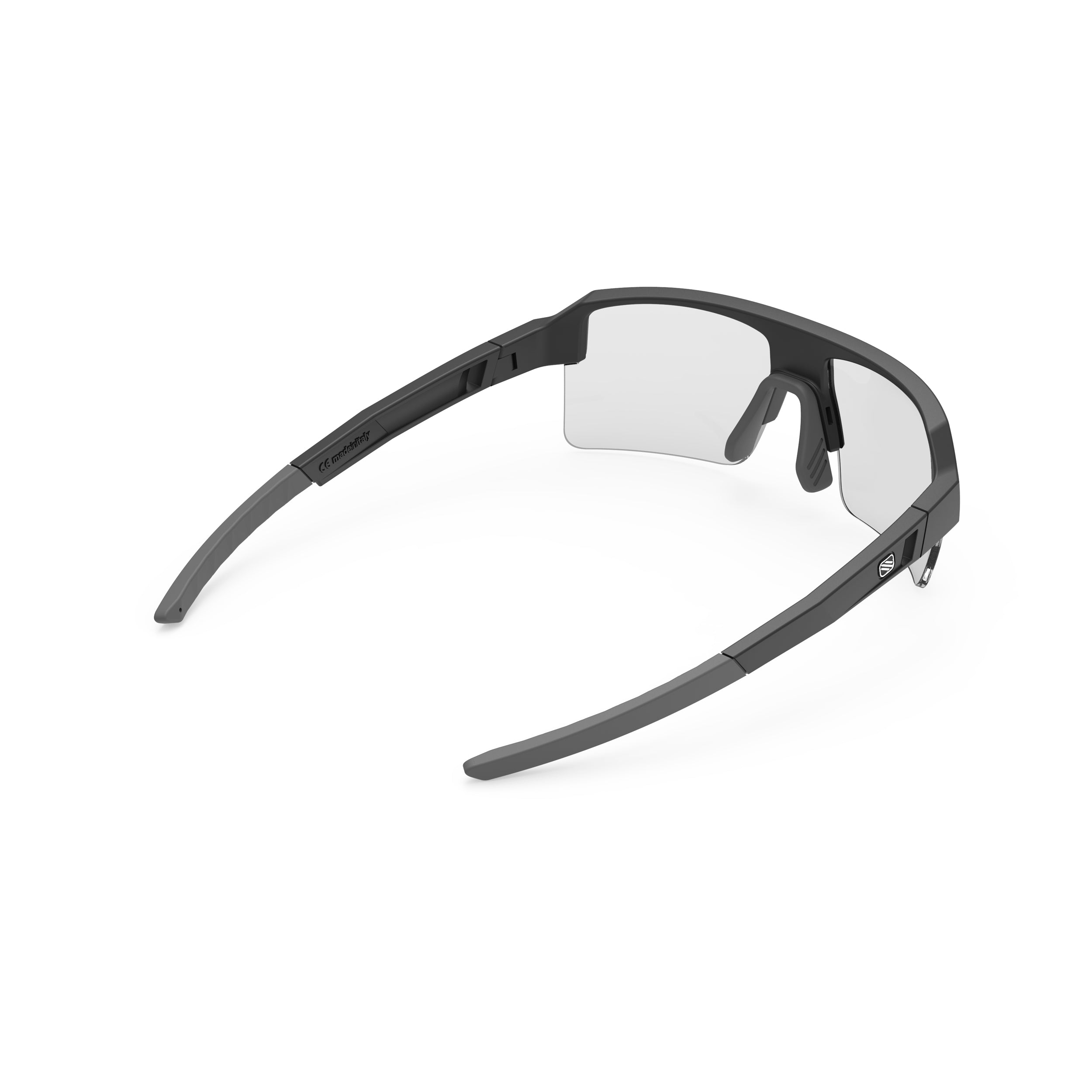 Rudy Project Sirius Matte Black photochromic black performance sunglasses – rear view