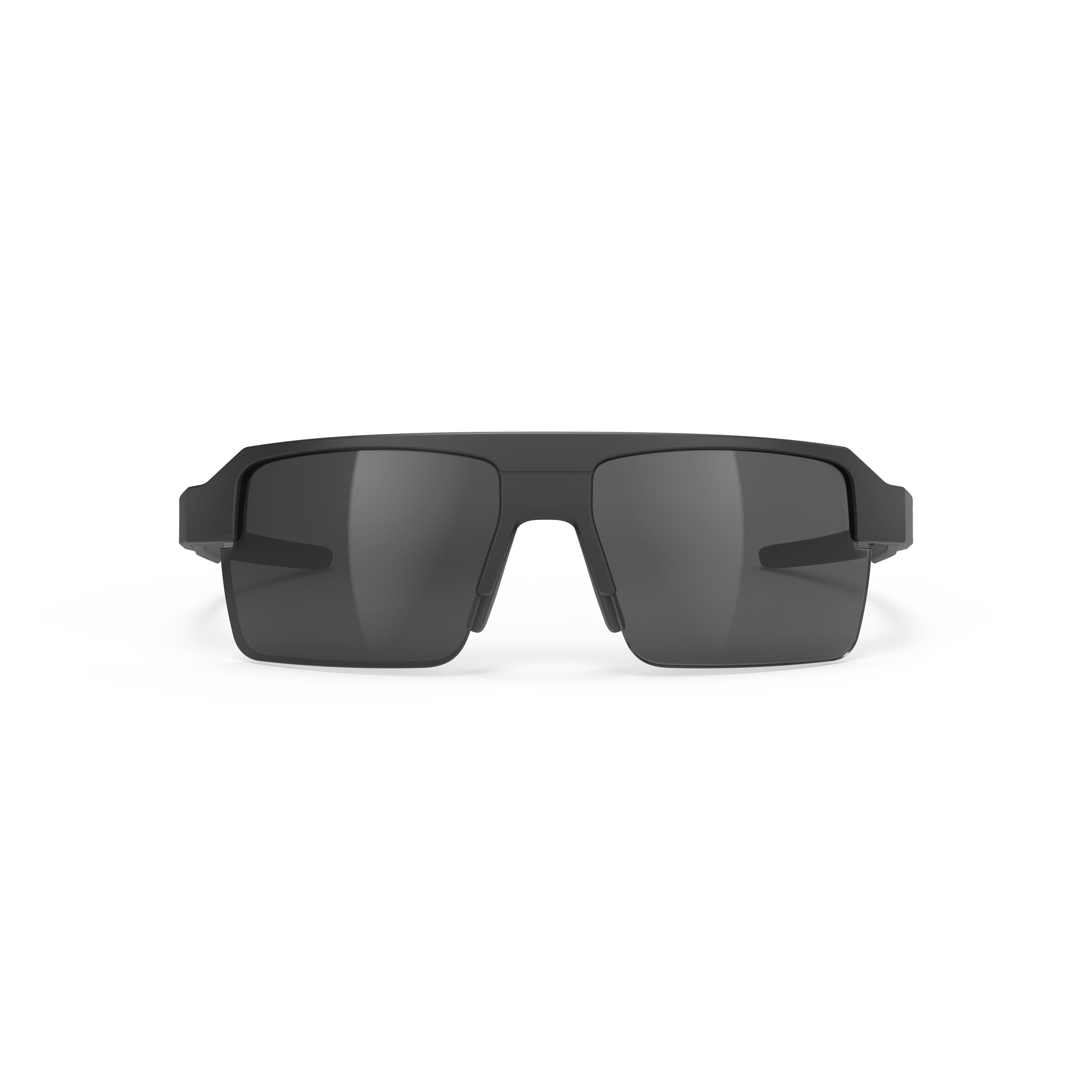 Rudy Project Sirius Matte Black polarized polar 3fx hdr multilaser grey performance sunglasses – front view, alternate angle
