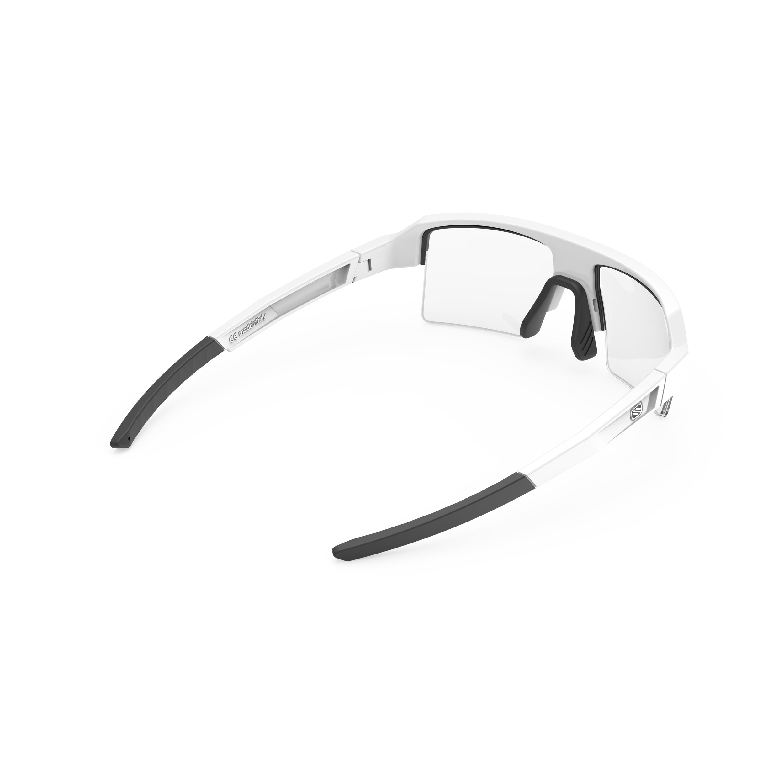 Rudy Project Sirius Optical Dock White Gloss prescription sports glasses – rear view