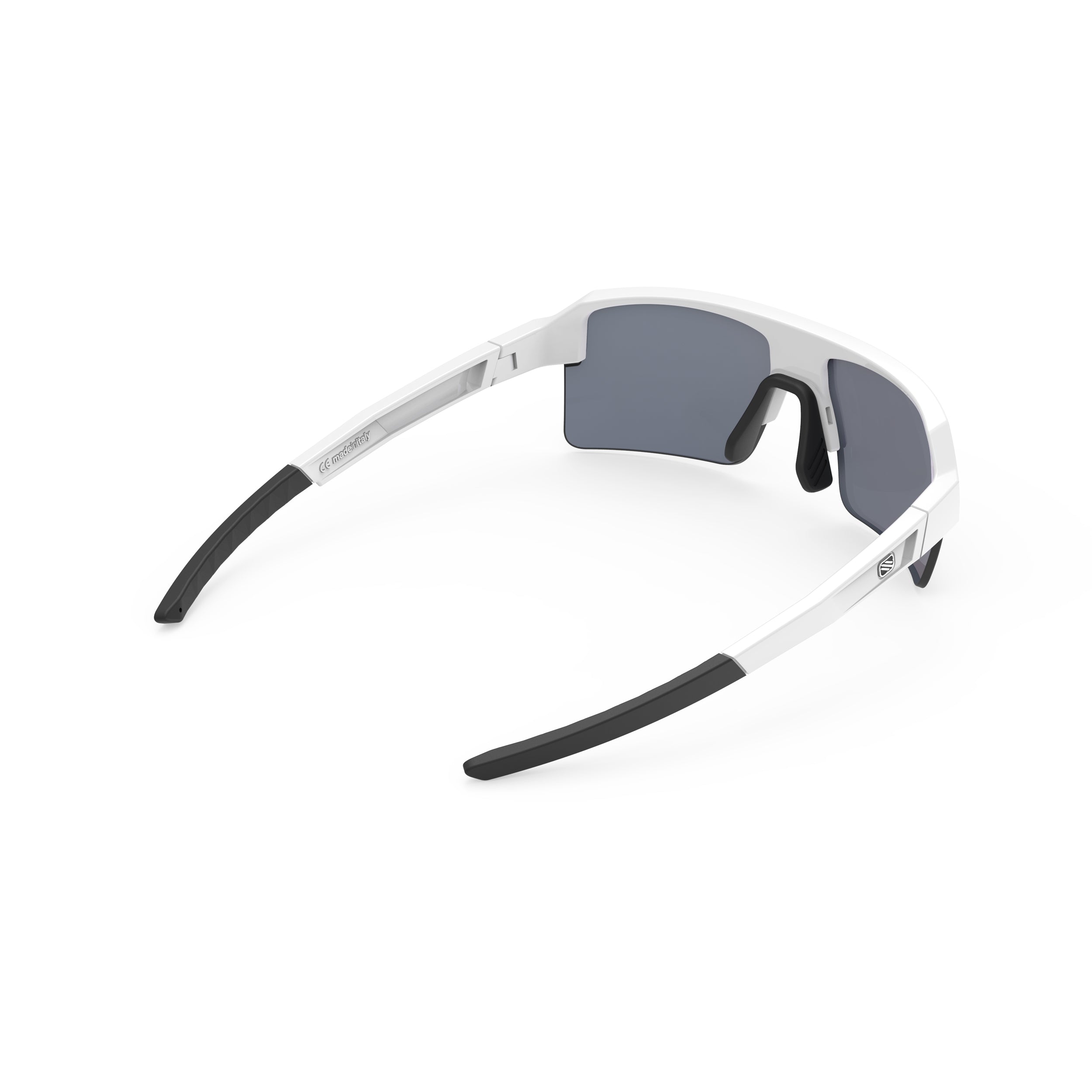 Rudy Project Sirius White Gloss mirrored multilaser red hdr performance sunglasses – rear view