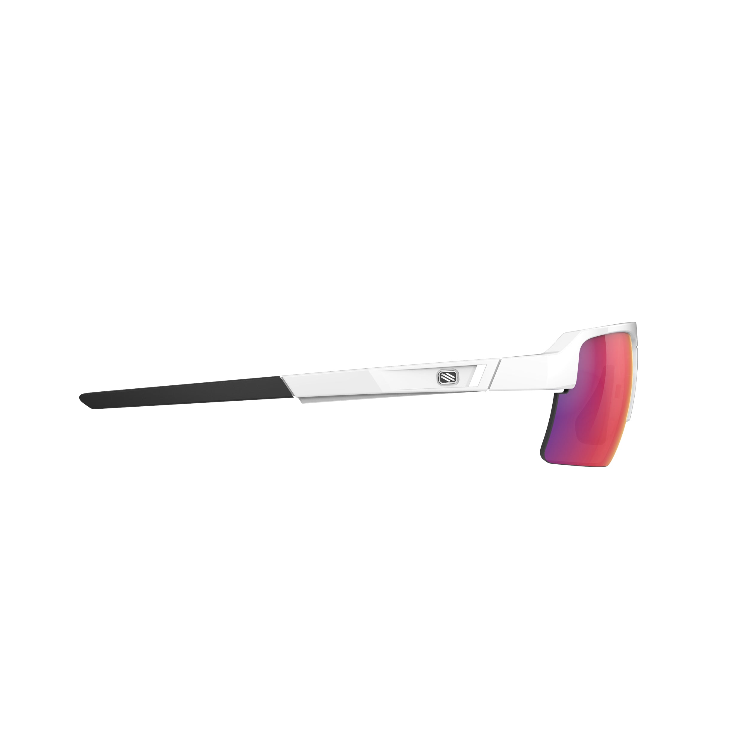 Rudy Project Sirius White Gloss mirrored multilaser red hdr performance sunglasses – side view, opposite side