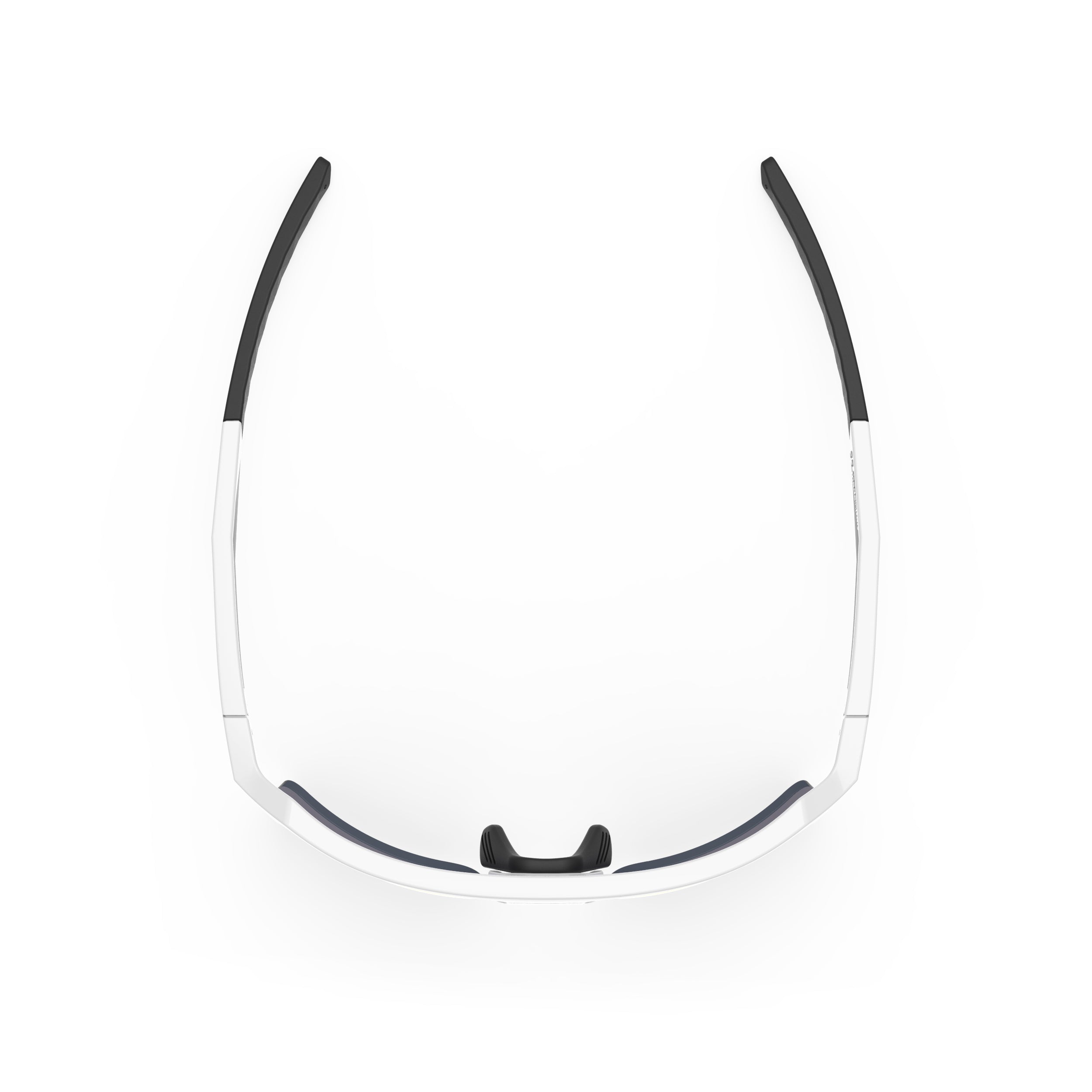 Rudy Project Sirius White Gloss mirrored multilaser red hdr performance sunglasses – top view