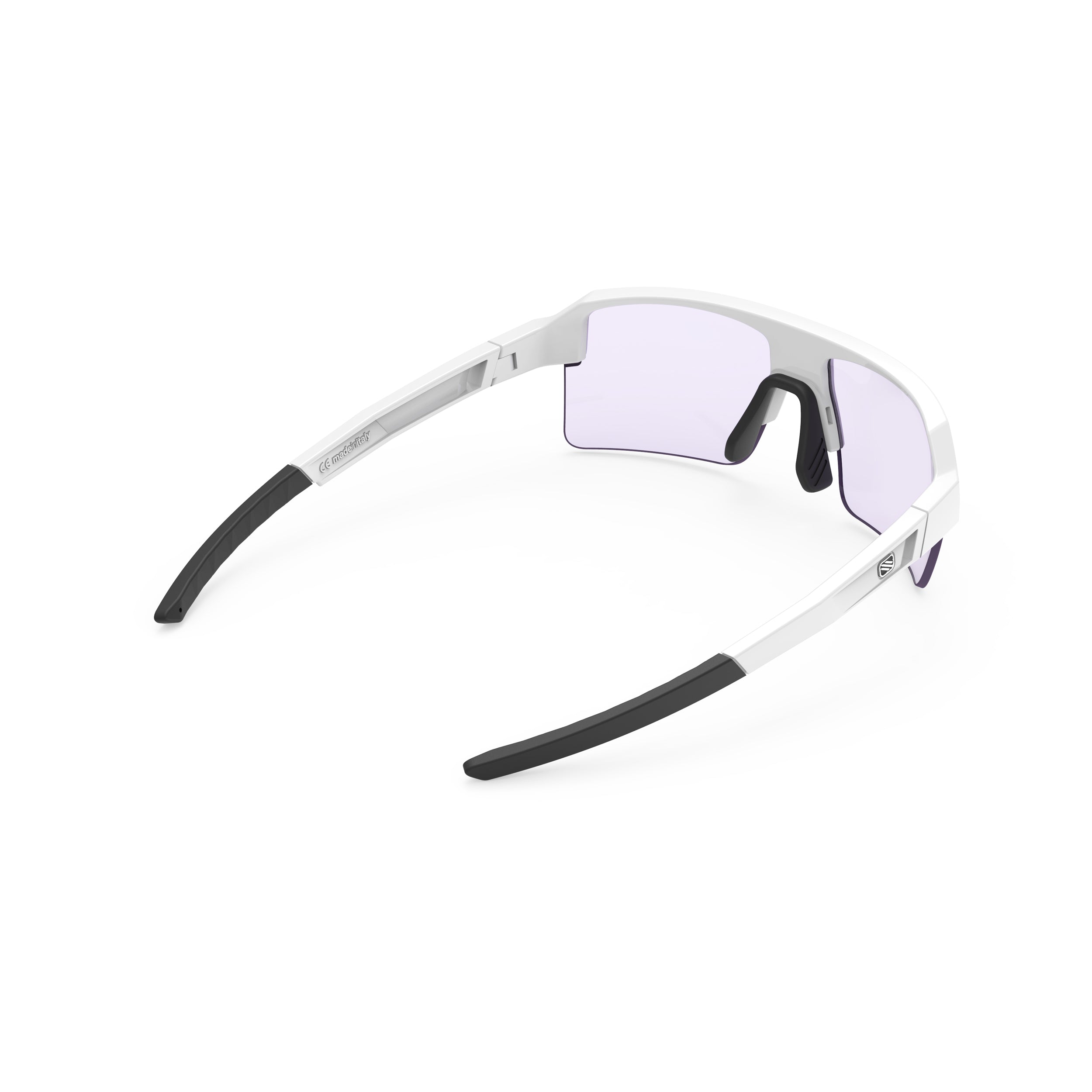 Rudy Project Sirius White Gloss photochromic laser purple hdr performance sunglasses – rear view