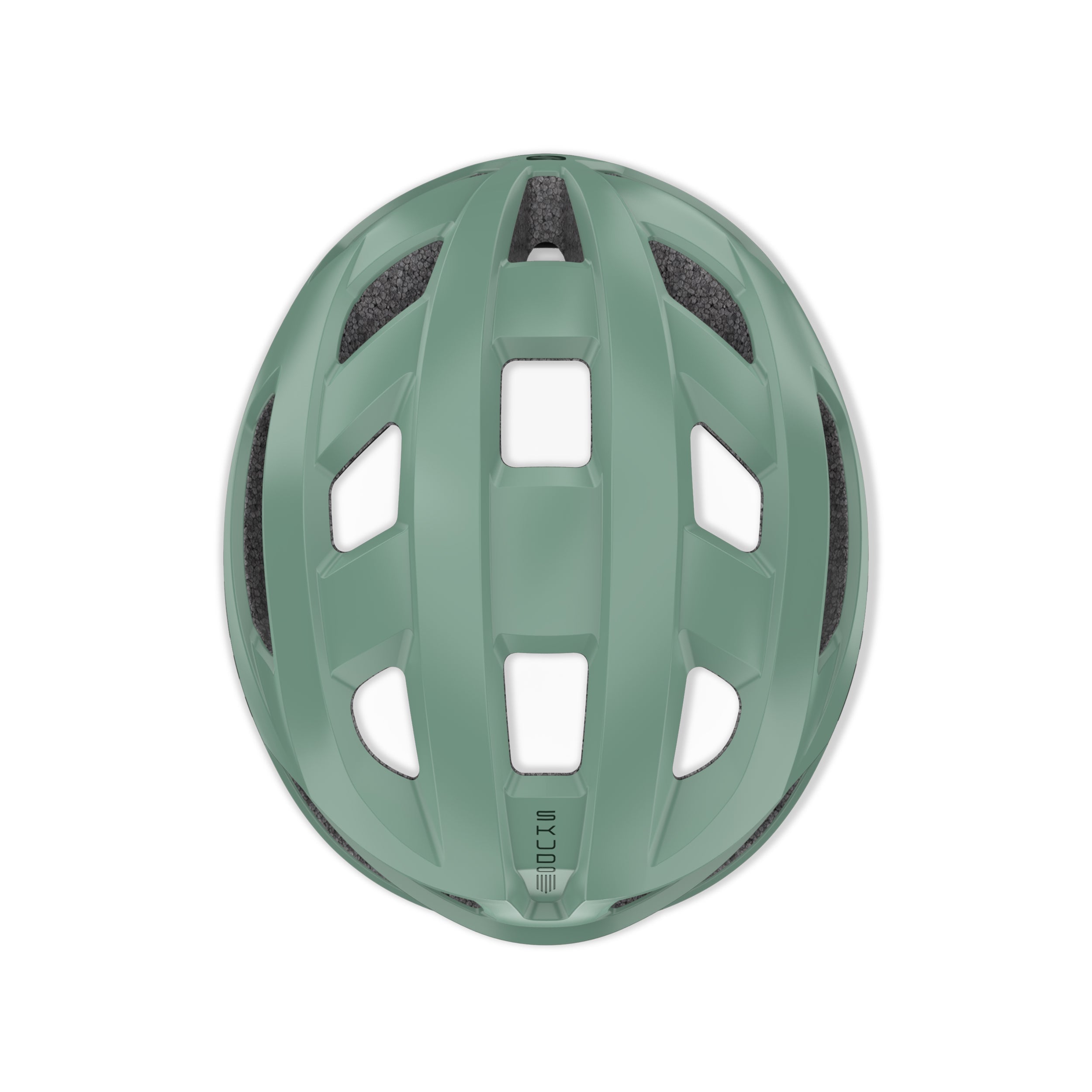 Rudy Project Skudo Green Sage Matte cycling helmet – rear view