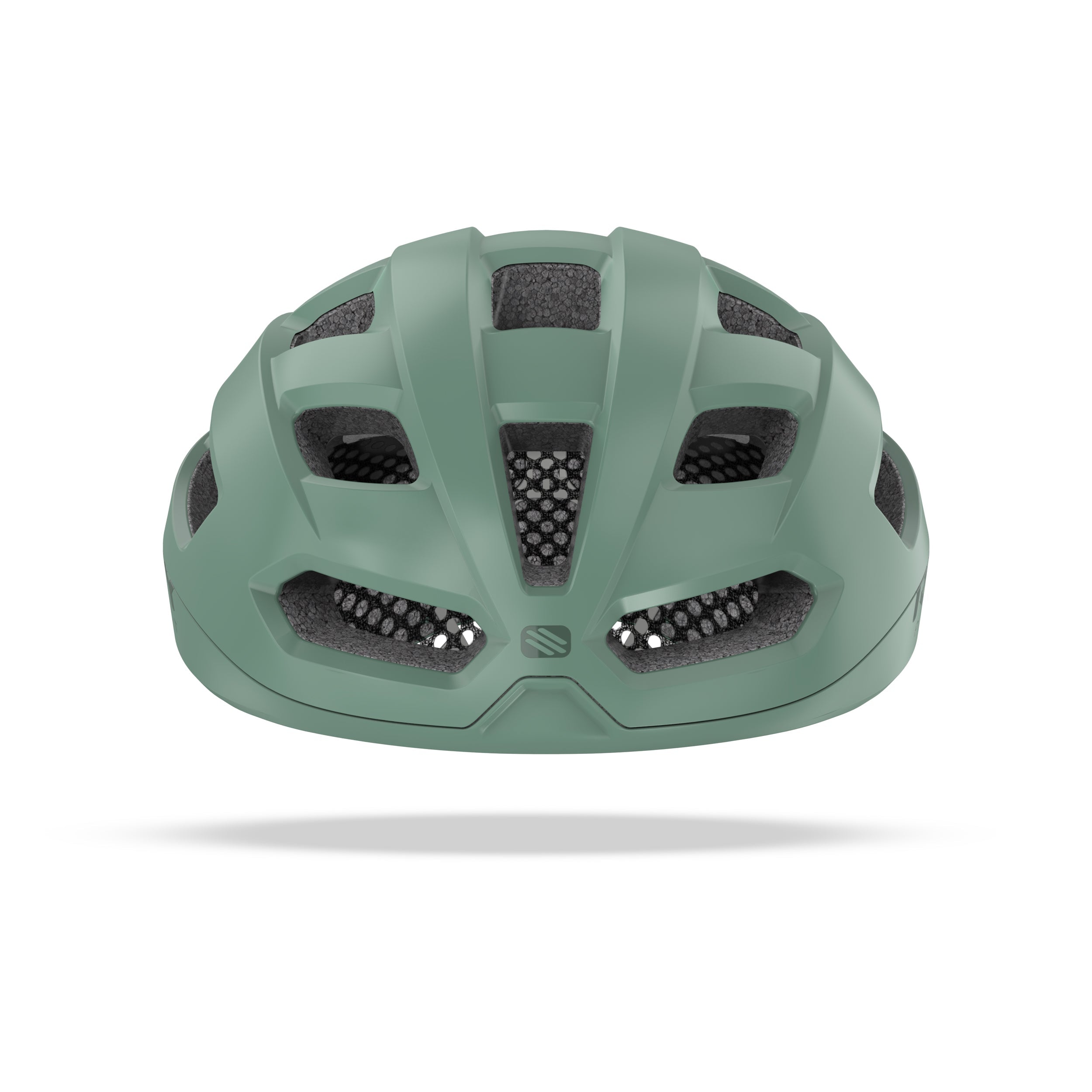 Rudy Project Skudo Green Sage Matte cycling helmet – front view, alternate angle