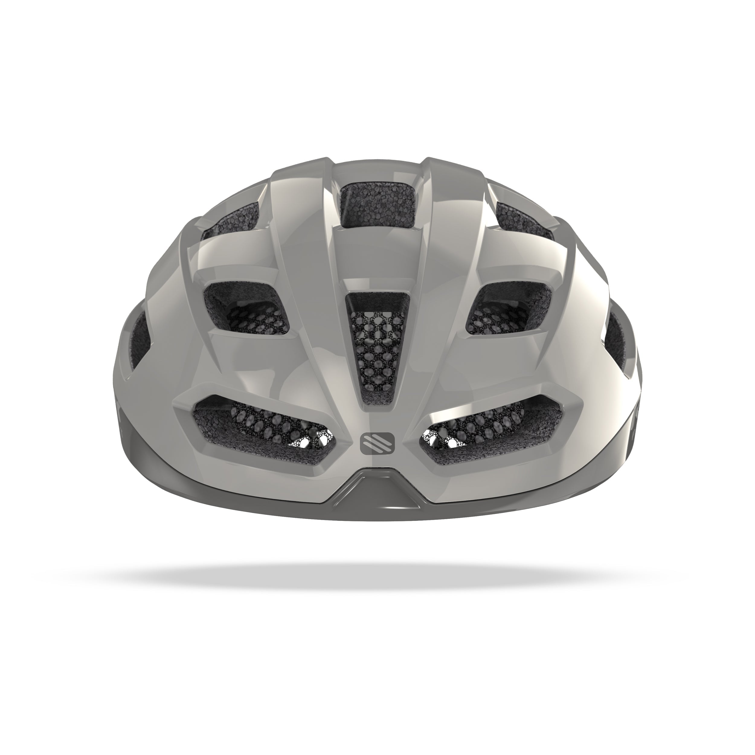 Rudy Project Skudo Sand Shiny cycling helmet – front view, alternate angle