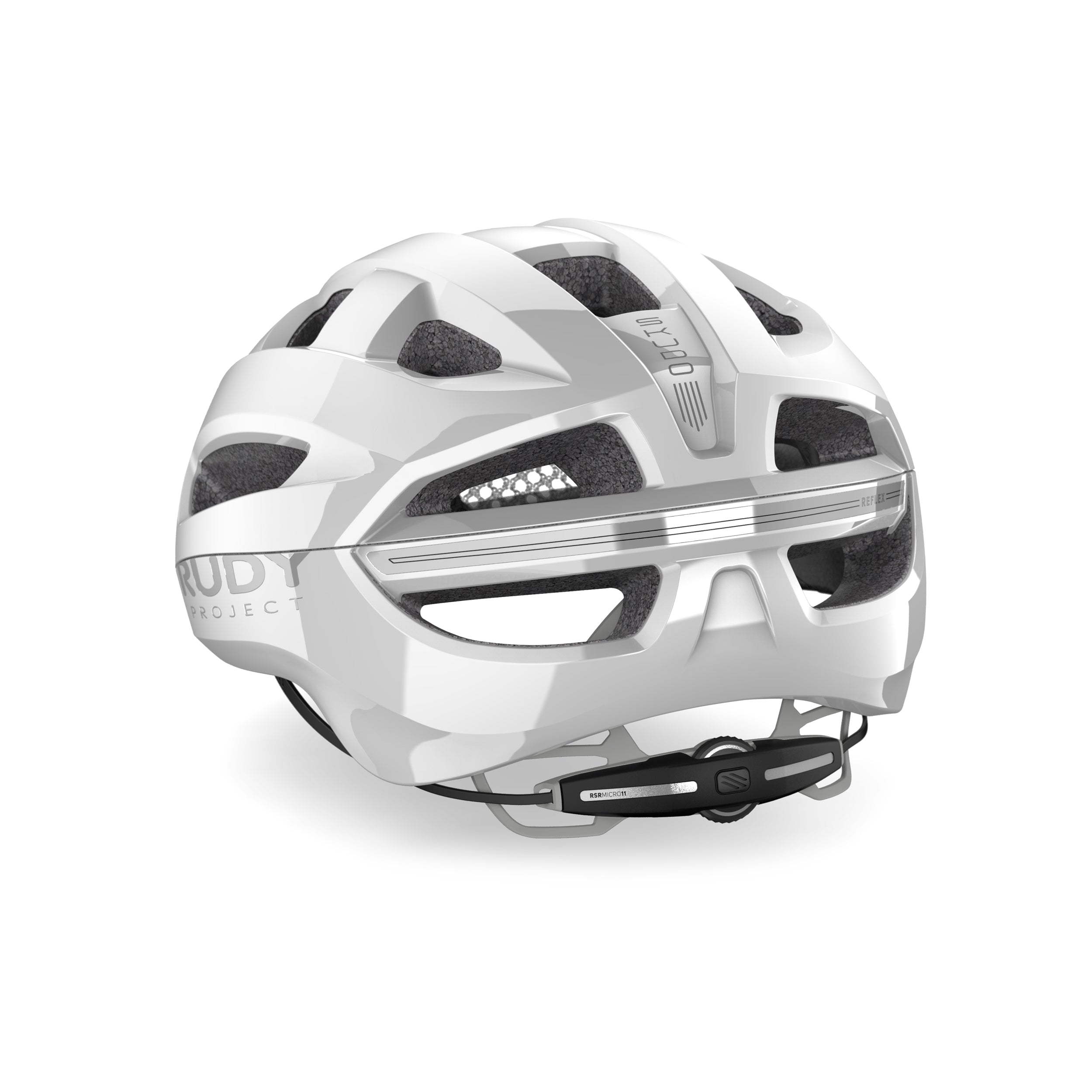 Rudy Project Skudo White Shiny cycling helmet – side view, opposite side