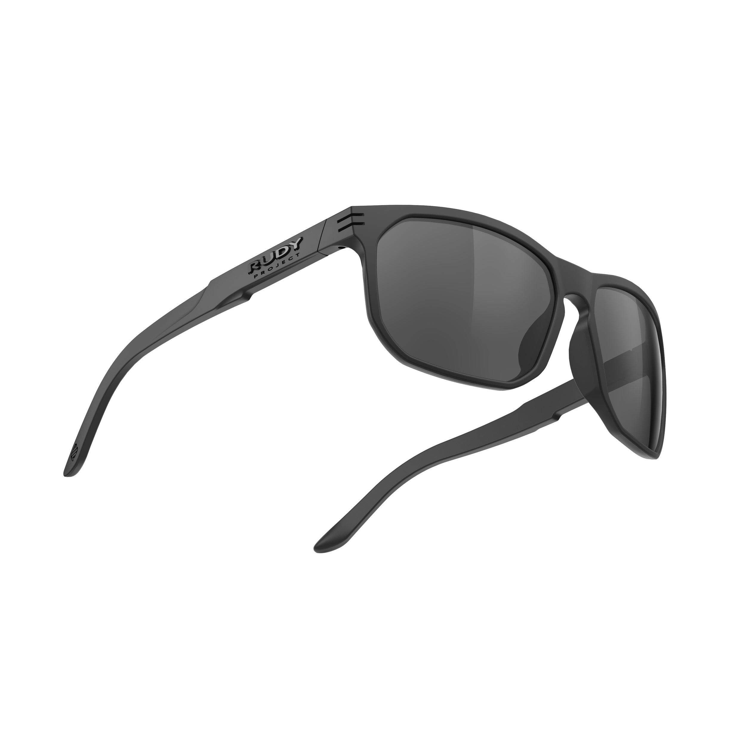 Rudy Project Soundrise Black Matte polarized polar 3fx hdr multilaser grey performance sunglasses – side view