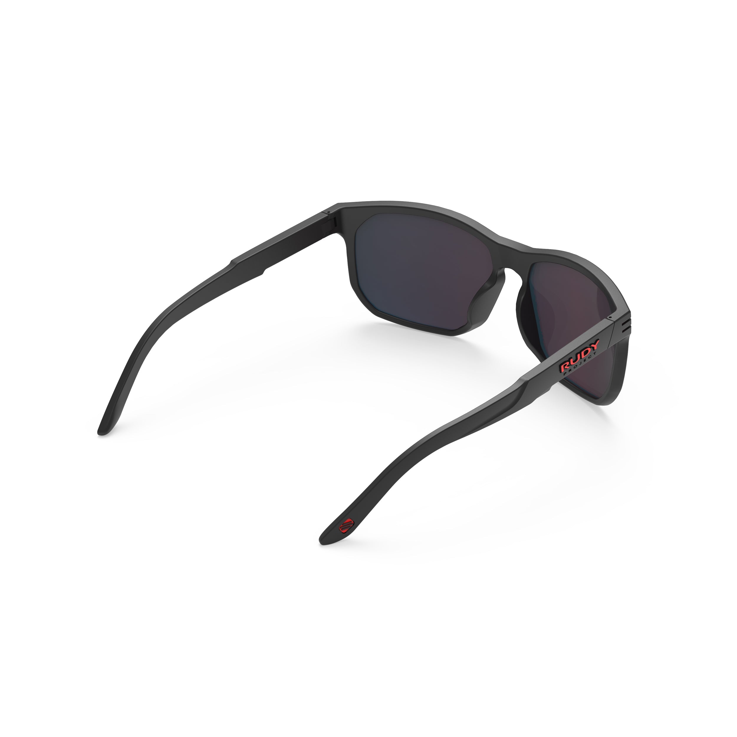 Rudy Project Soundrise Black Matte polarized polar 3fx hdr multilaser red performance sunglasses – rear view