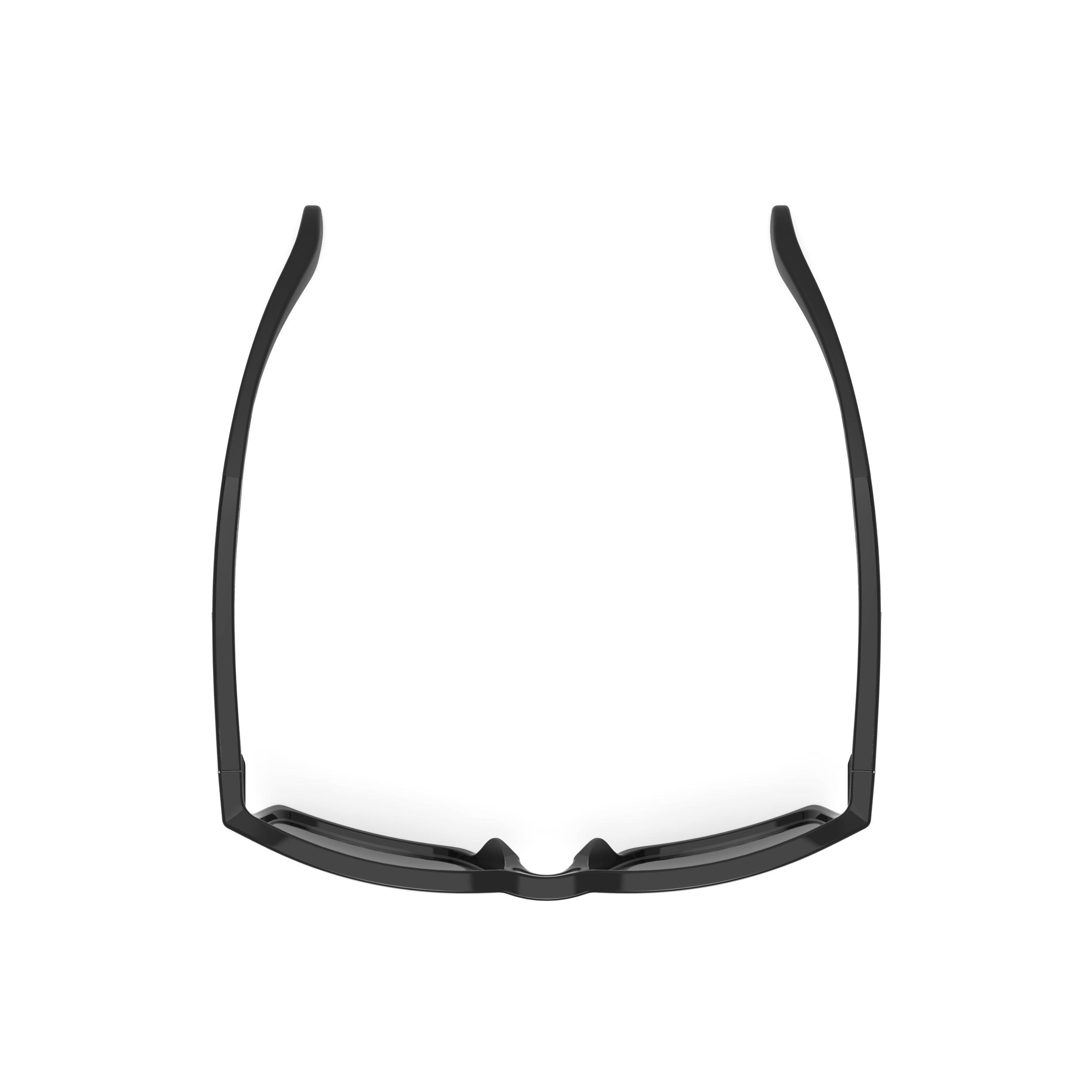 Rudy Project Spinair 57 Black Gloss mirrored smoke black performance sunglasses – top view