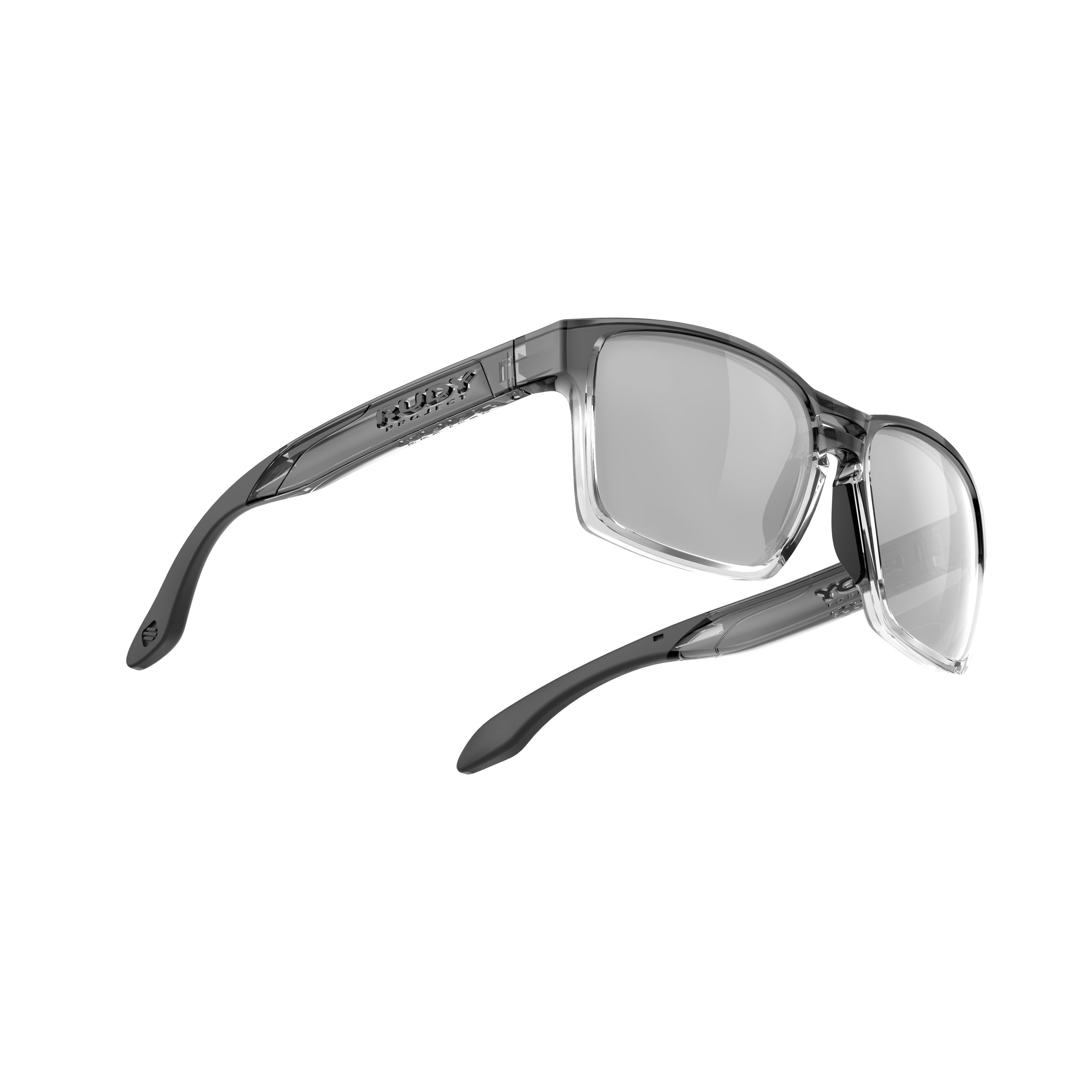 Rudy Project Spinair 57 Crystal Ash Deg mirrored laser black performance sunglasses – side view