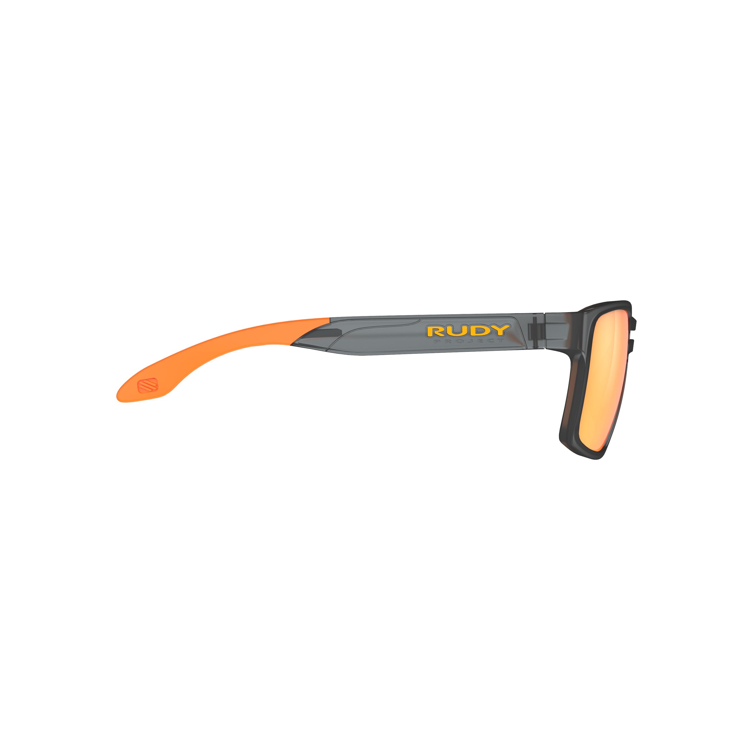 Rudy Project Spinair 57 Frozen Ash mirrored multilaser orange performance sunglasses – side view, opposite side