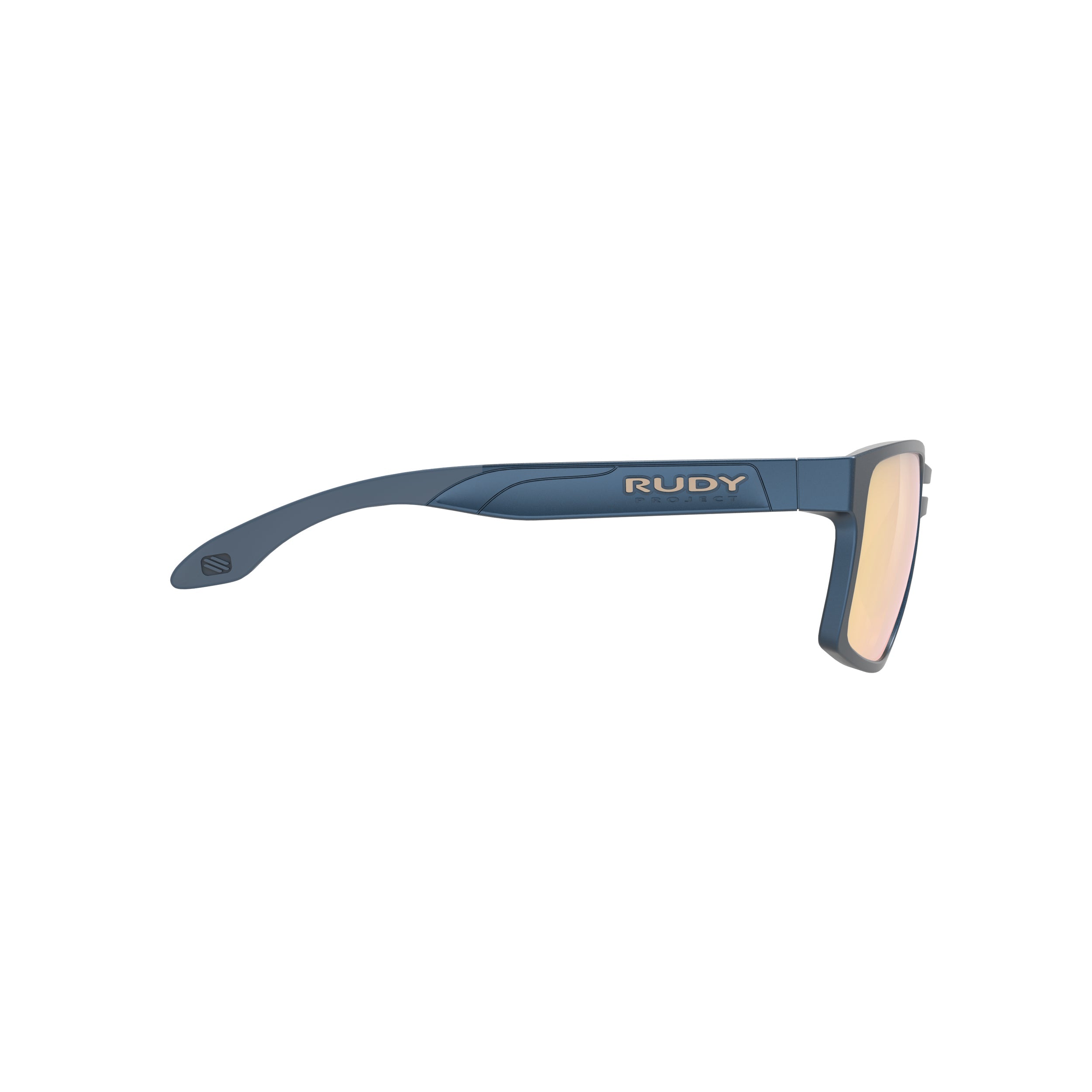 Rudy Project Spinair 57 Metal Night Matte mirrored multilaser rose gold performance sunglasses – side view, opposite side