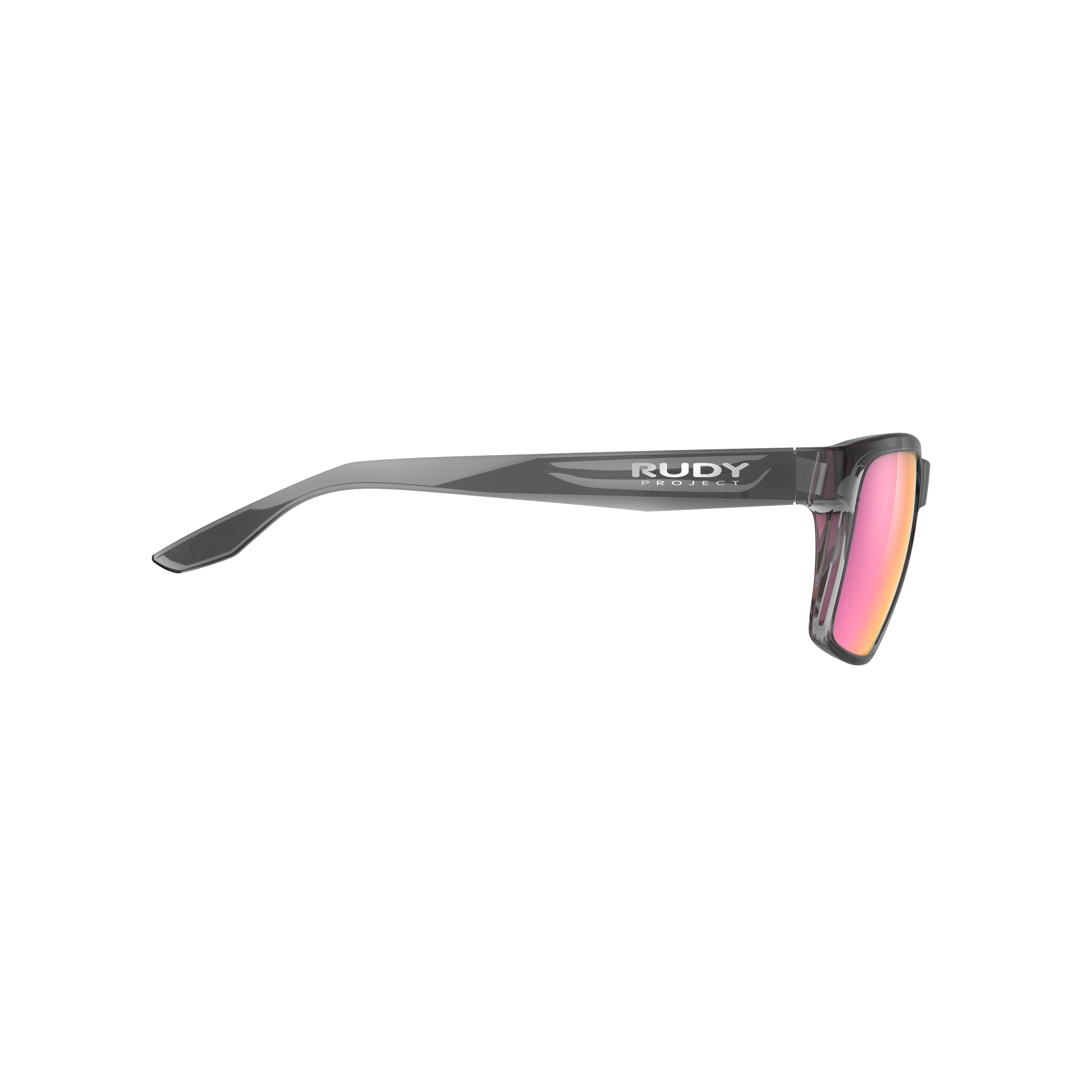 Rudy Project Spinhawk Edge Crystal Ash Gloss mirrored multilaser sunset performance sunglasses – side view, opposite side