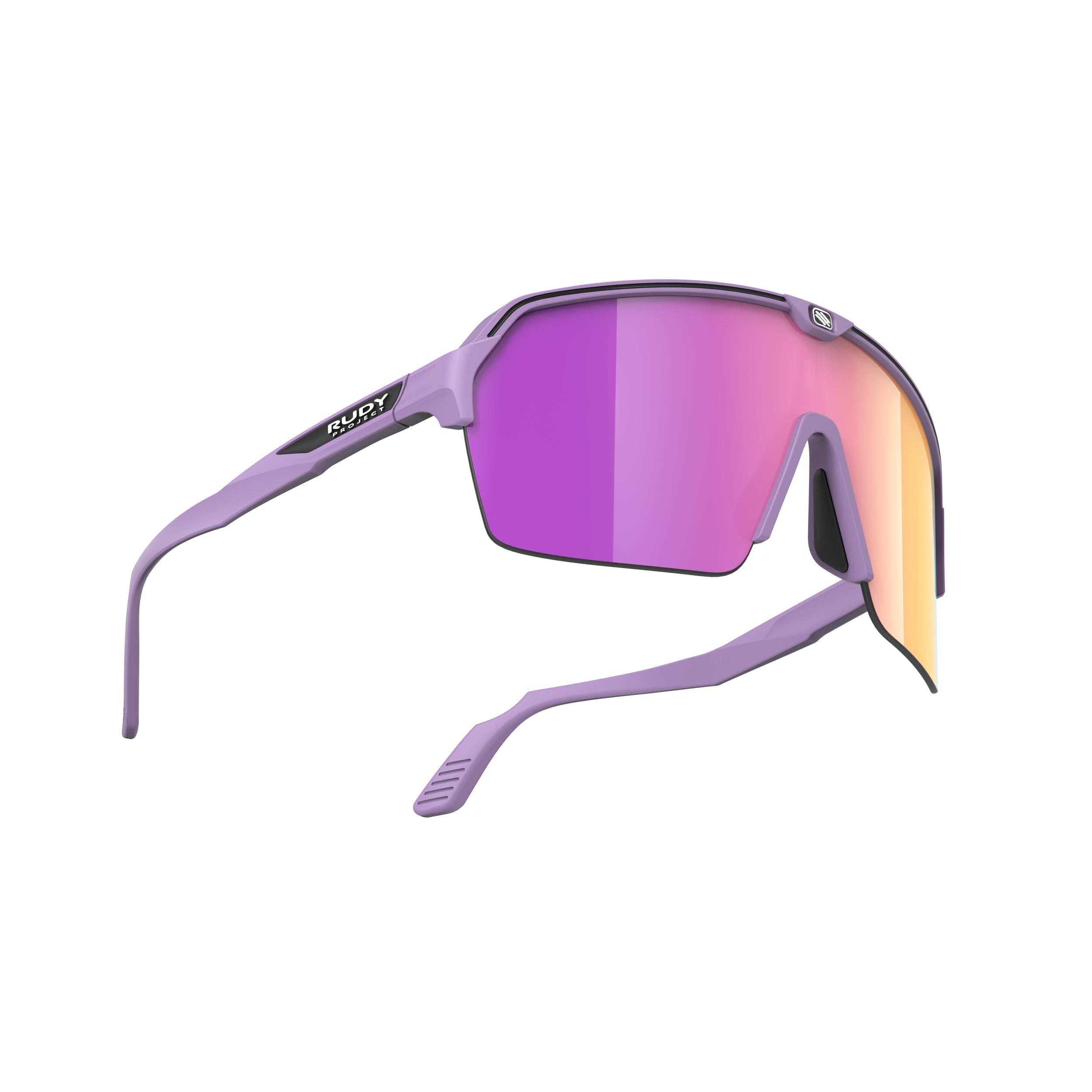 Rudy Project Spinshield Air Lavender Matte Multilaser Sunset Performance Sunglasses – Front View, side view