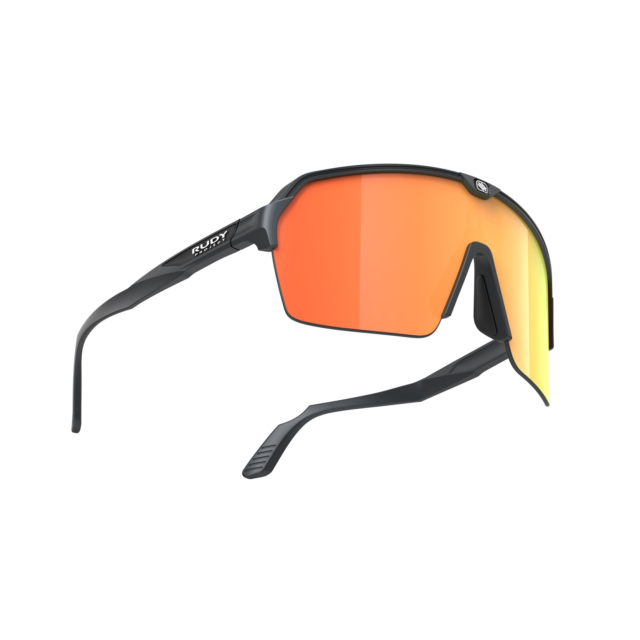 Rudy Project Spinshield Air Metal Titanium Matte Photochromic Orange Performance Sunglasses – Front View, side view