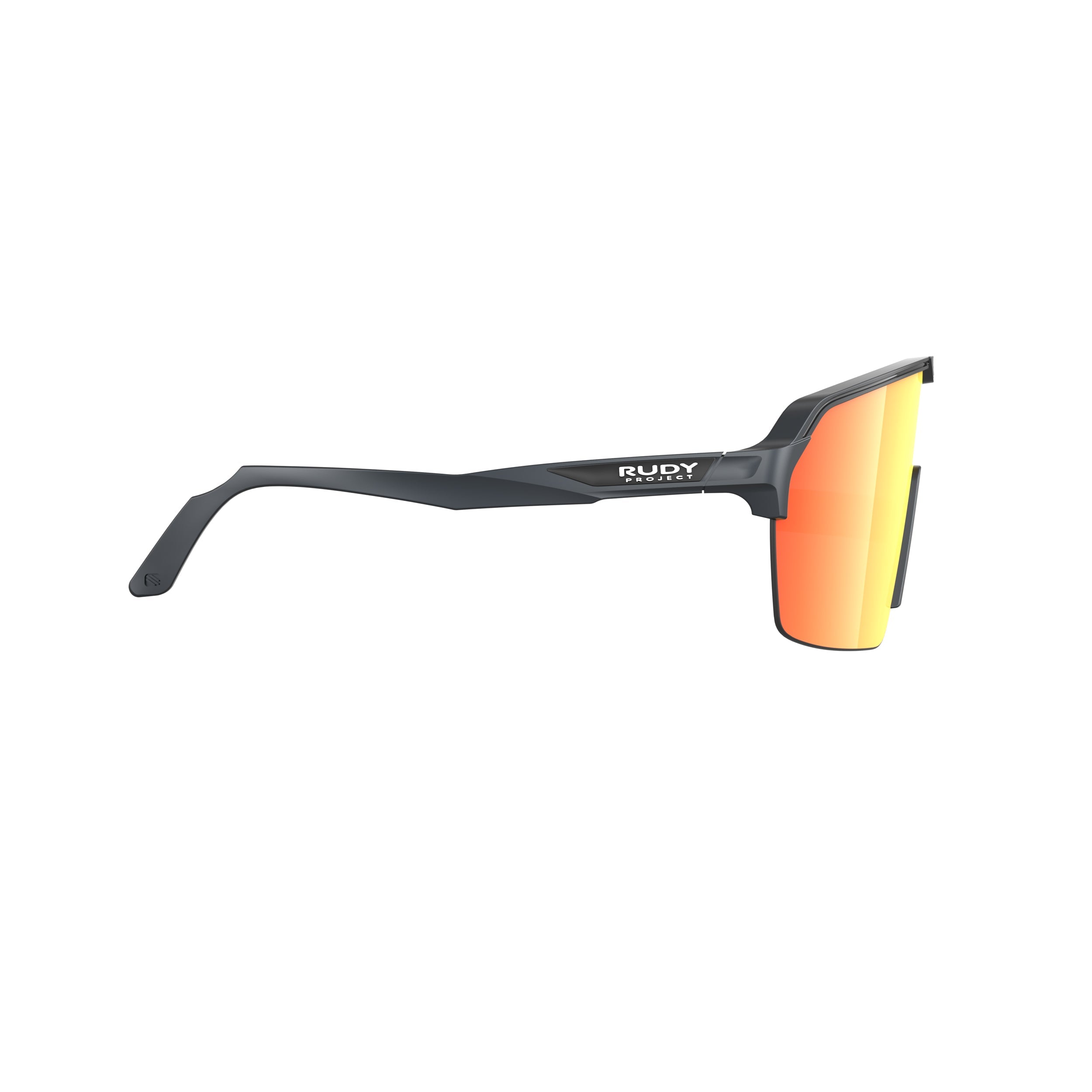 Rudy Project Spinshield Air Metal Titanium Matte Photochromic Orange Performance Sunglasses – Front View, side view, opposite side