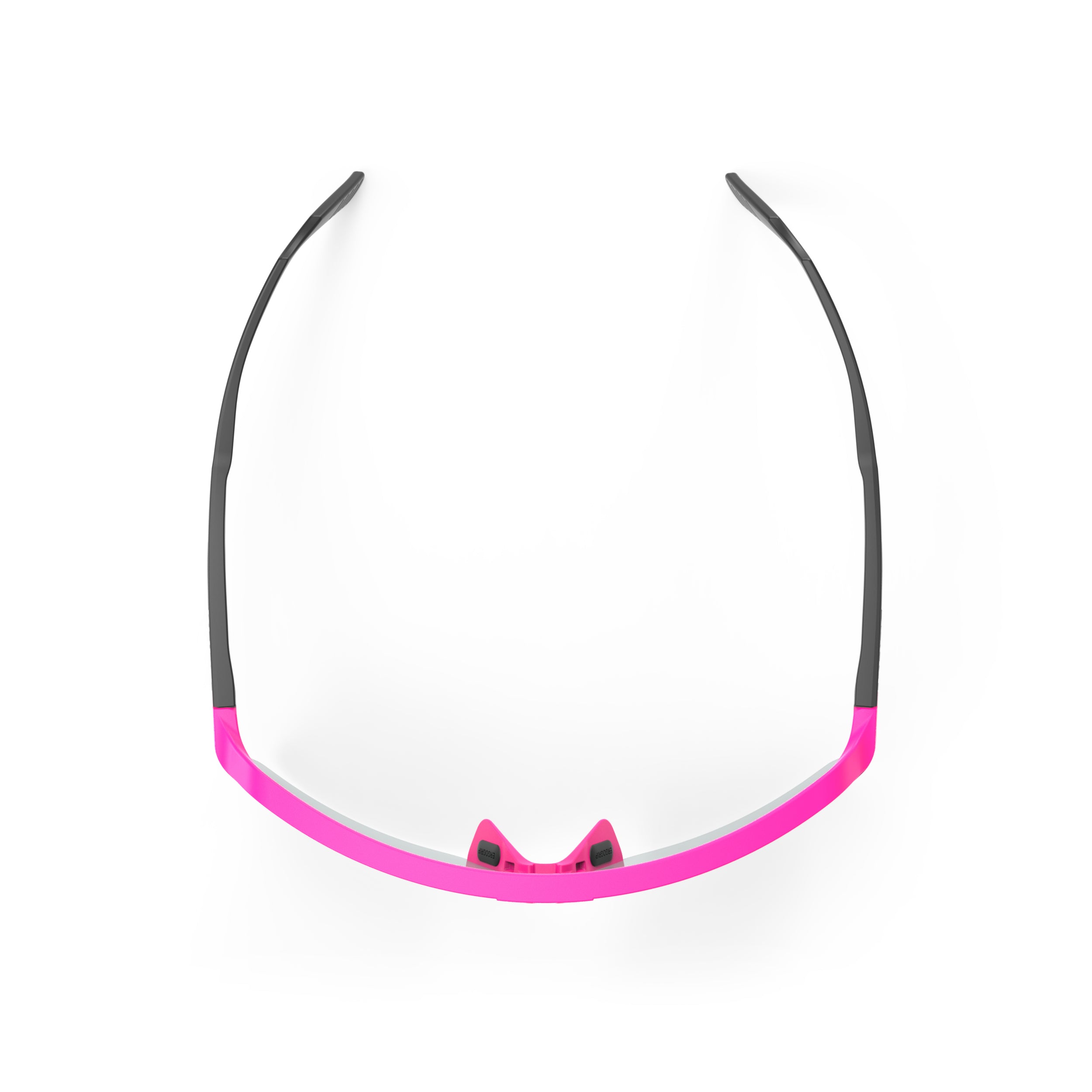 Rudy Project Spinshield Air Pink Fluo Black Matte Photochromic Red Performance Sunglasses – Front View, top view