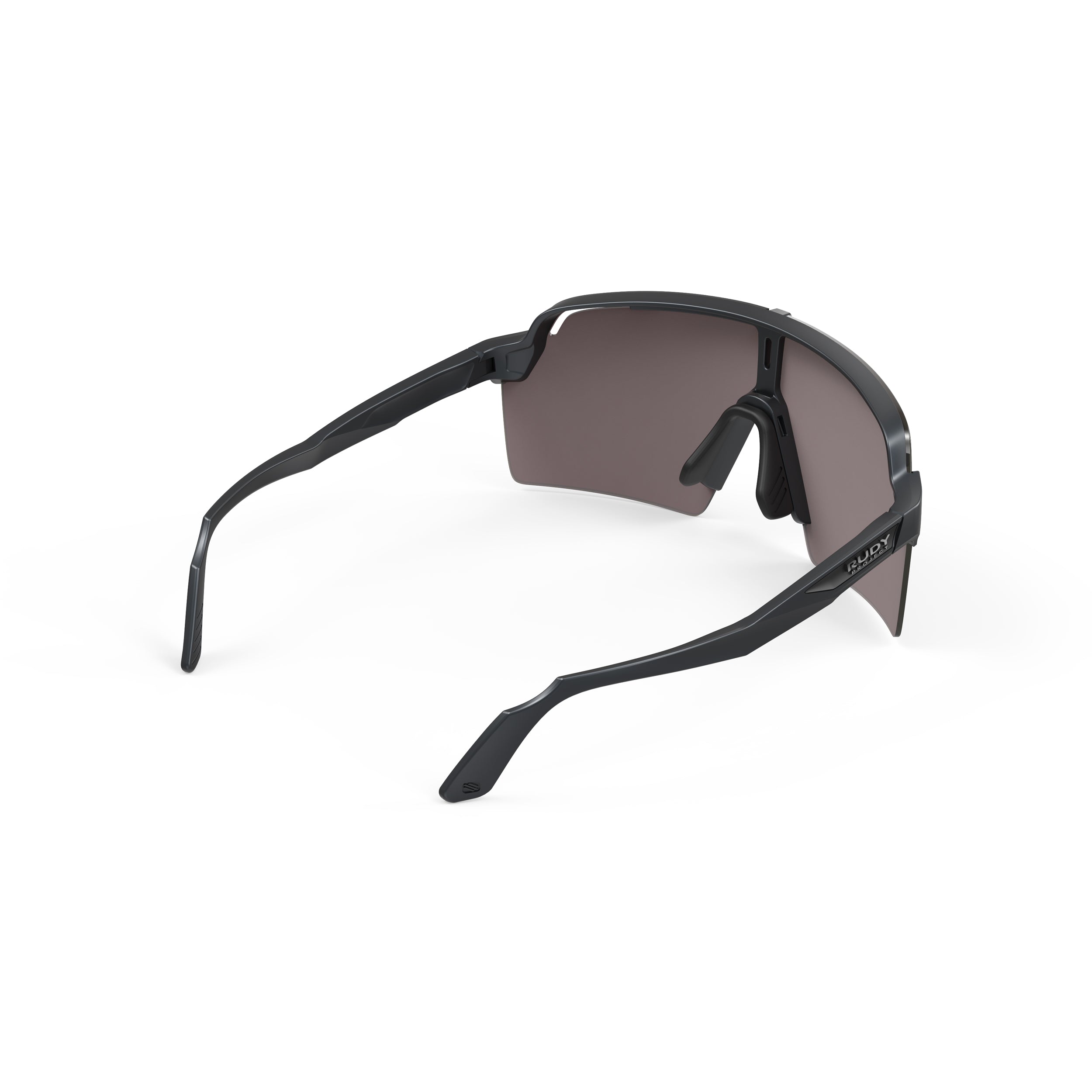 Rudy Project Spinshield Pro Metal Titanium Matte Mirrored Multilaser Orange Performance Sunglasses – rear view