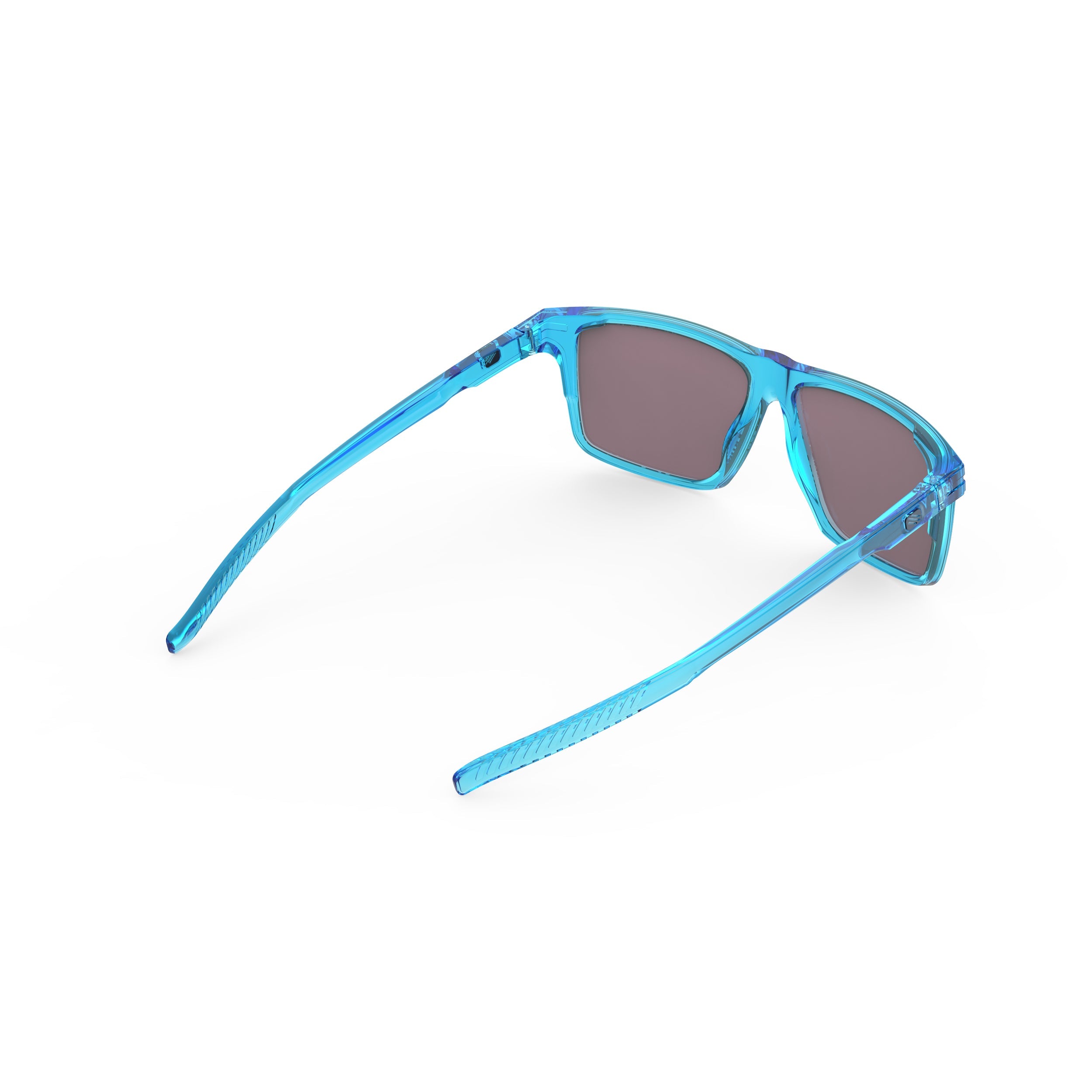 Rudy Project Stellar Crystal Azur mirrored multilaser green performance sunglasses – rear view