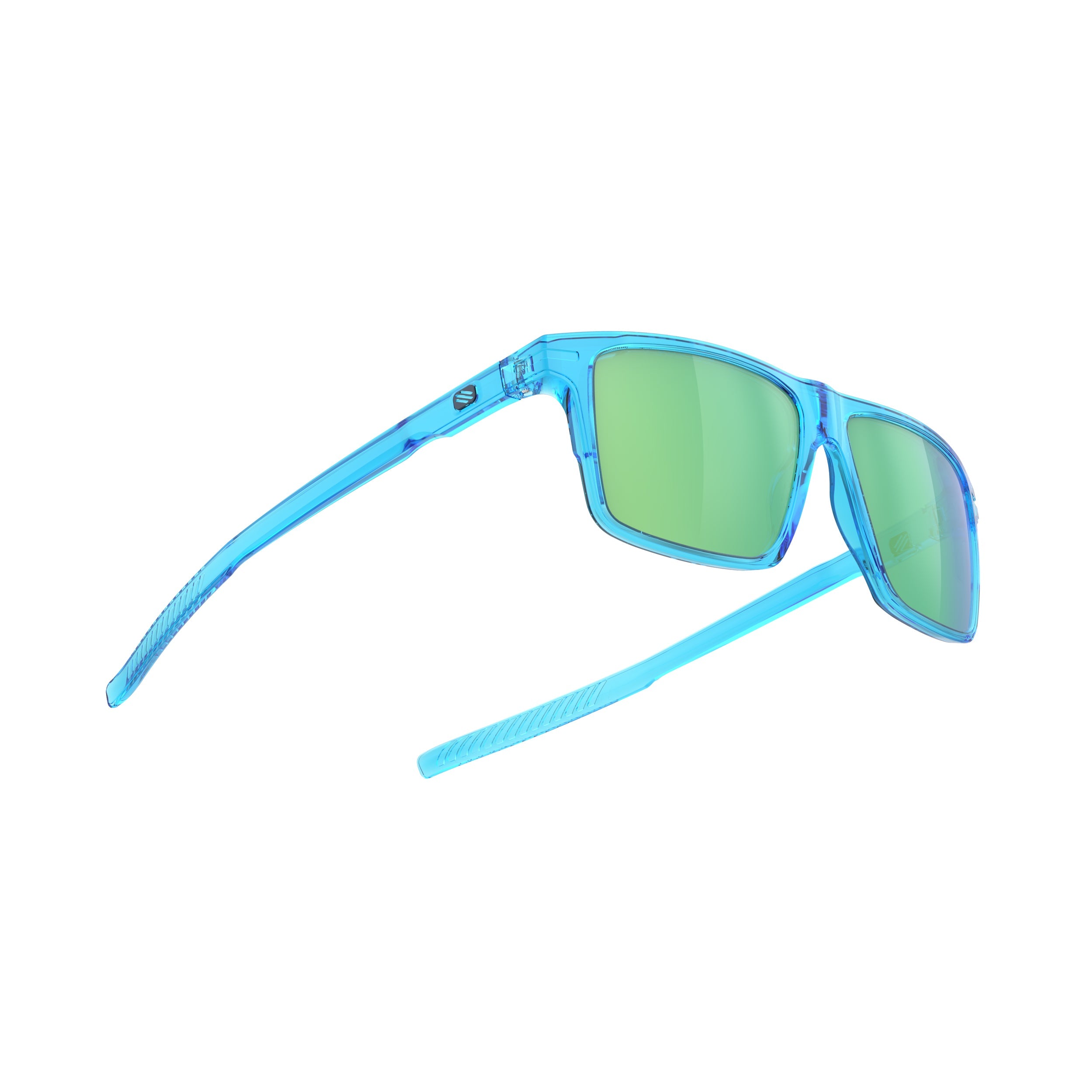 Rudy Project Stellar Crystal Azur mirrored multilaser green performance sunglasses – side view