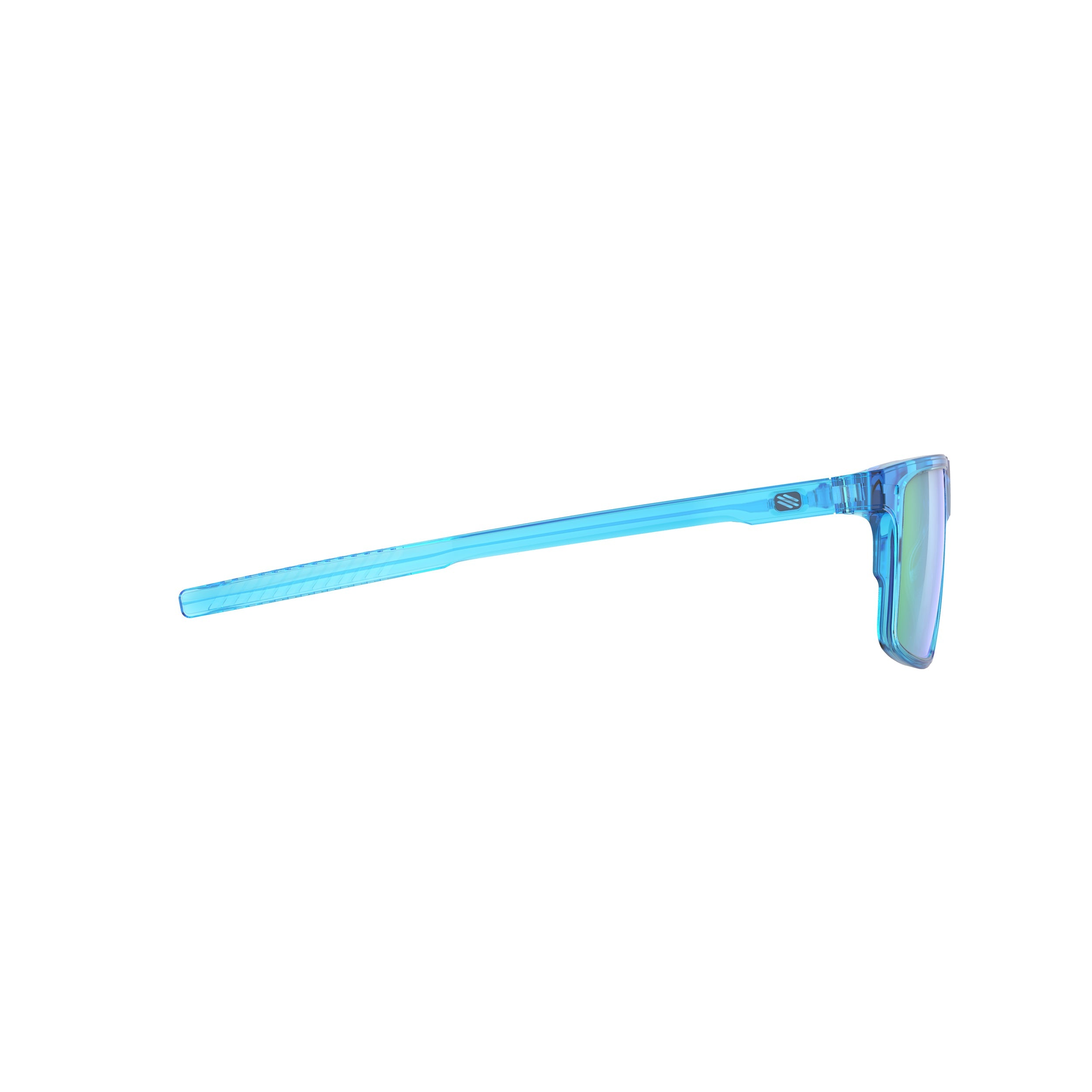 Rudy Project Stellar Crystal Azur mirrored multilaser green performance sunglasses – side view, opposite side