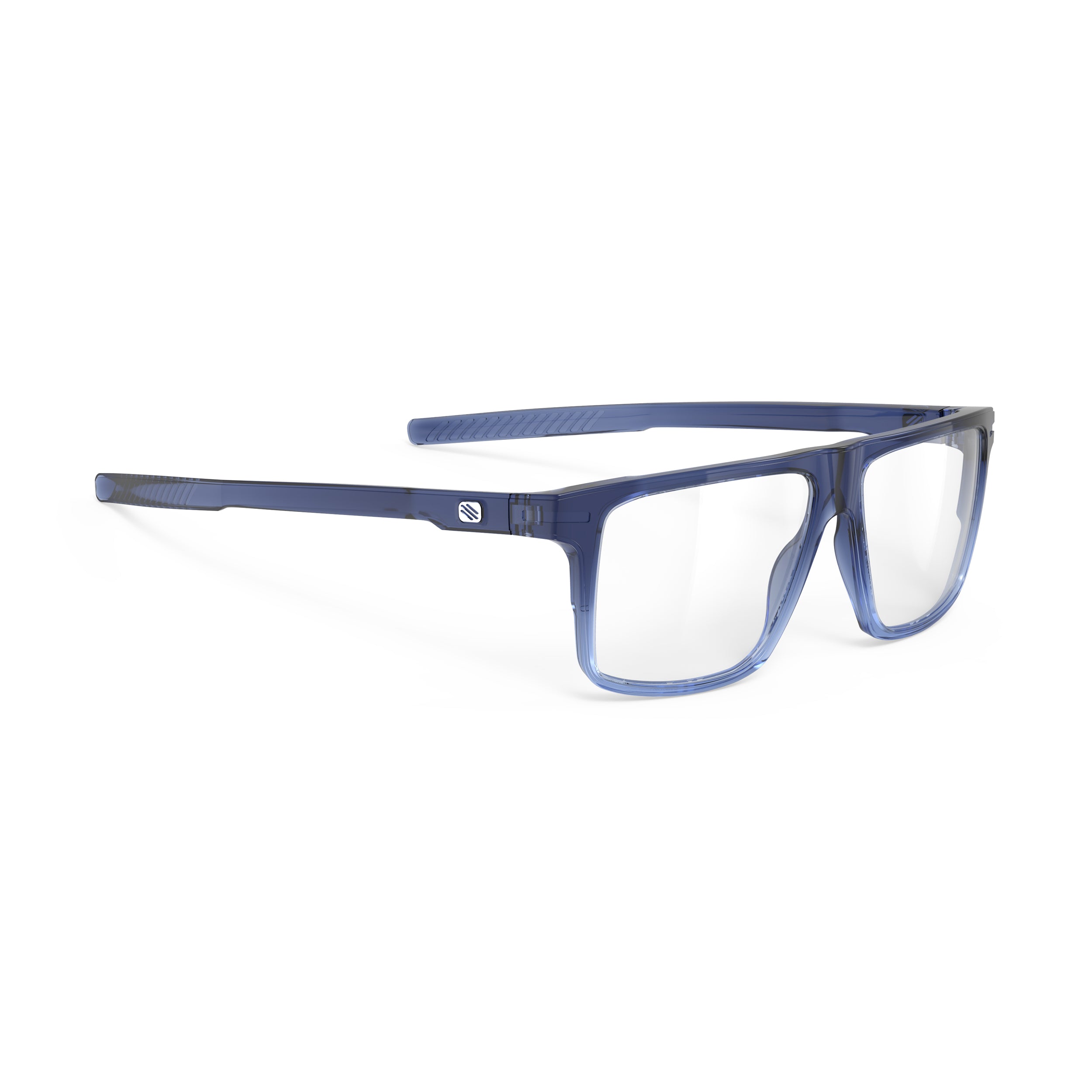 Rudy Project Stellar Crystal Blue Avio Fade Sky Gloss prescription sports glasses – front view, alternate angle