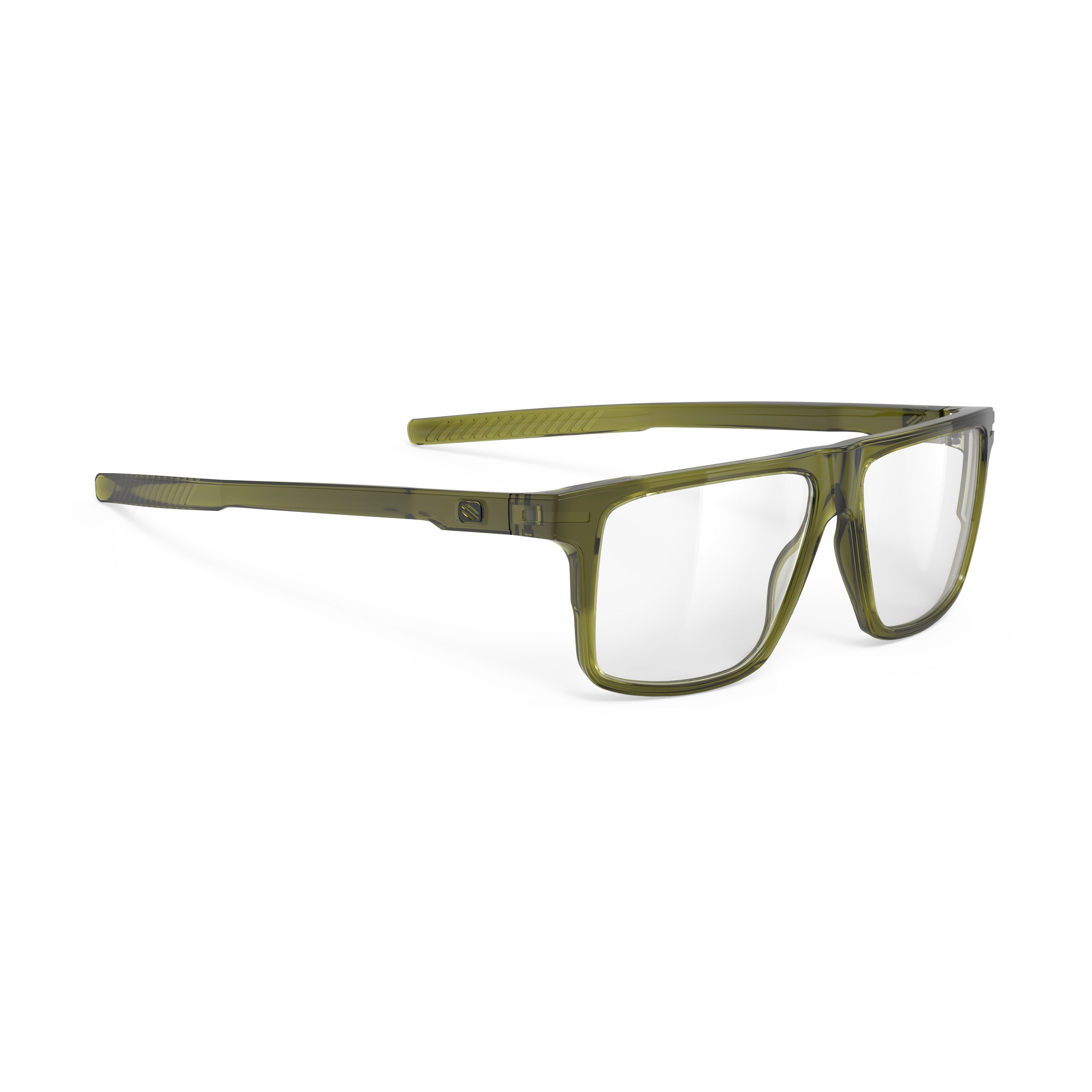 Rudy Project Stellar Crystal Olive Gloss prescription sports glasses – front view, alternate angle