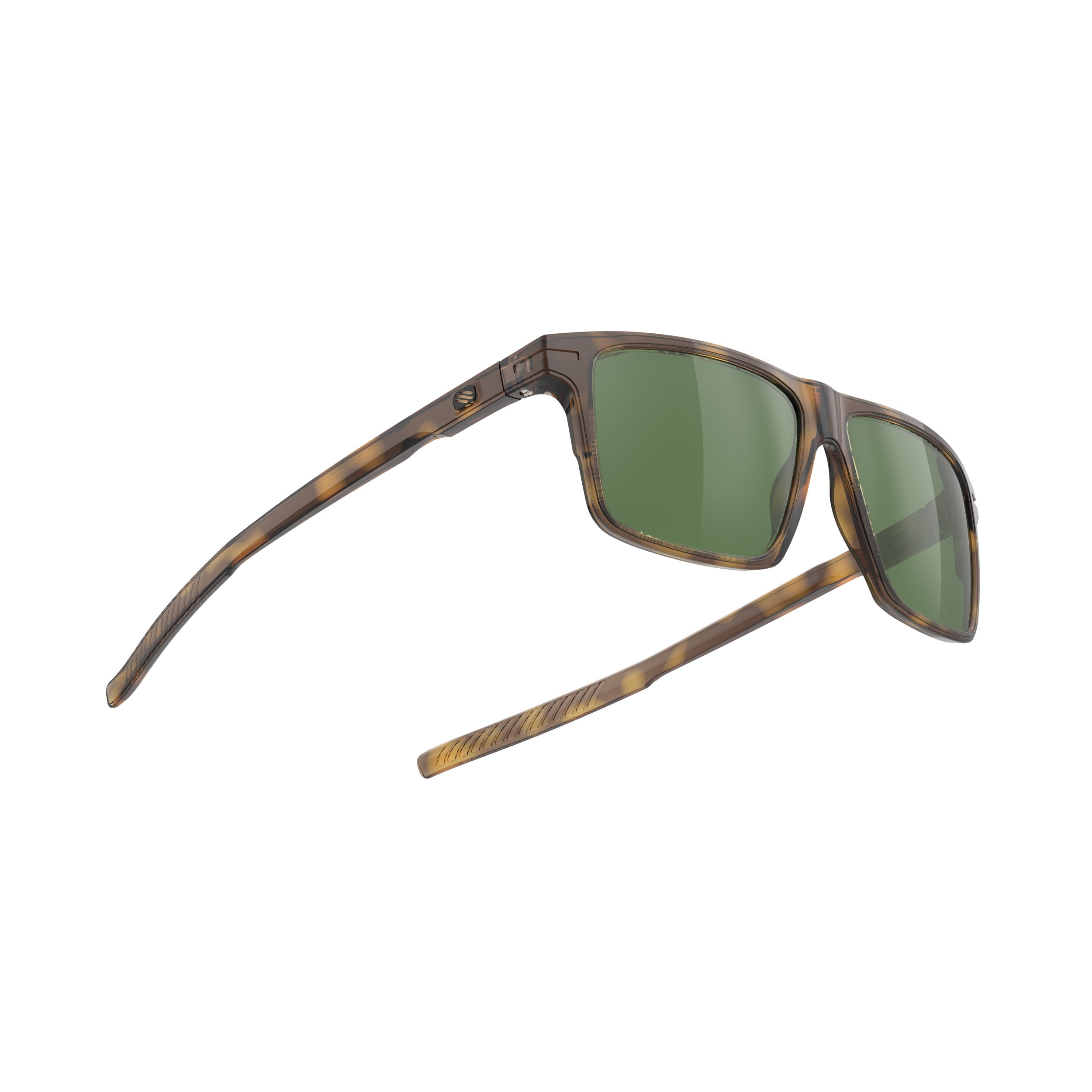 Rudy Project Stellar Demi Brown Gloss mirrored green performance sunglasses – side view