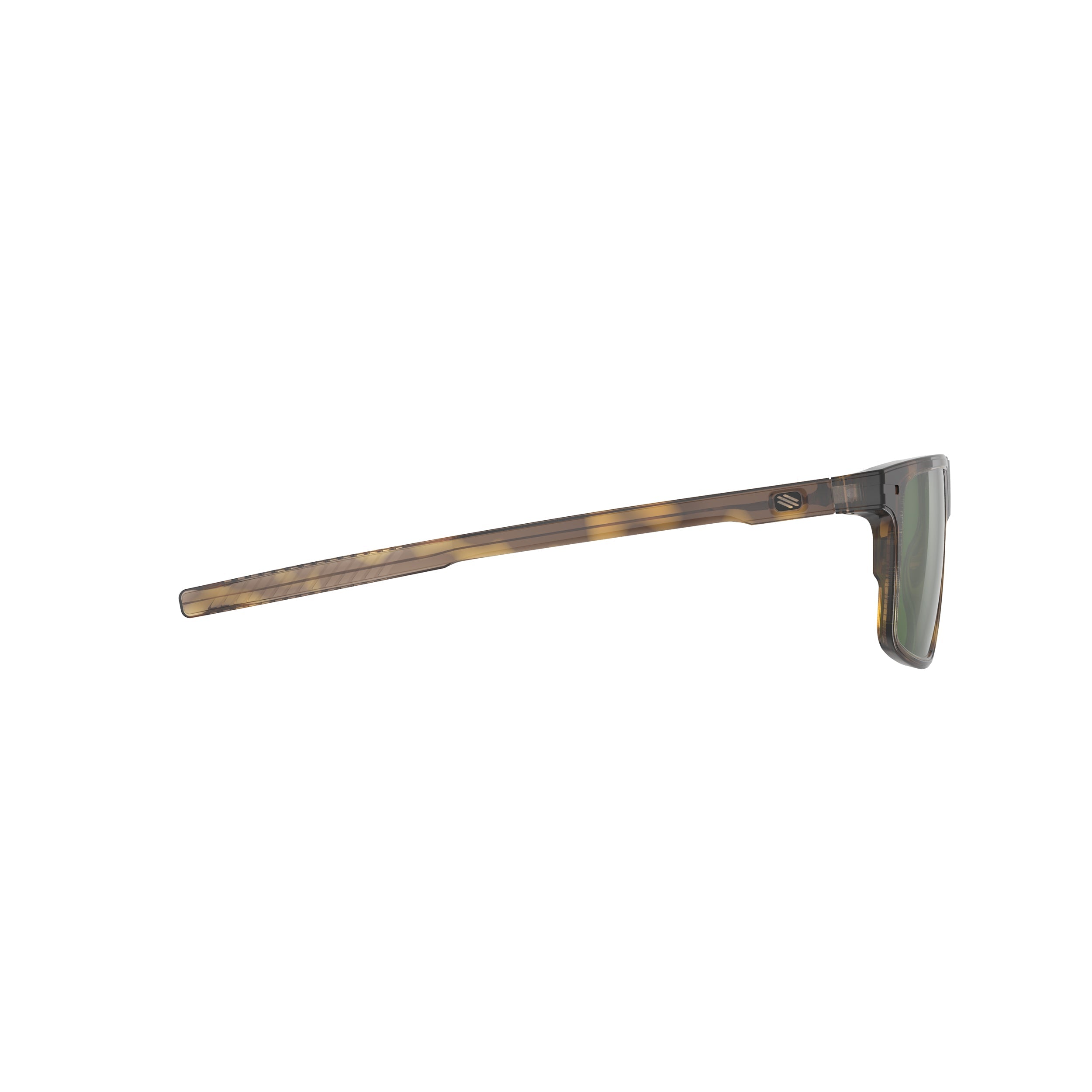 Rudy Project Stellar Demi Brown Gloss mirrored green performance sunglasses – side view, opposite side