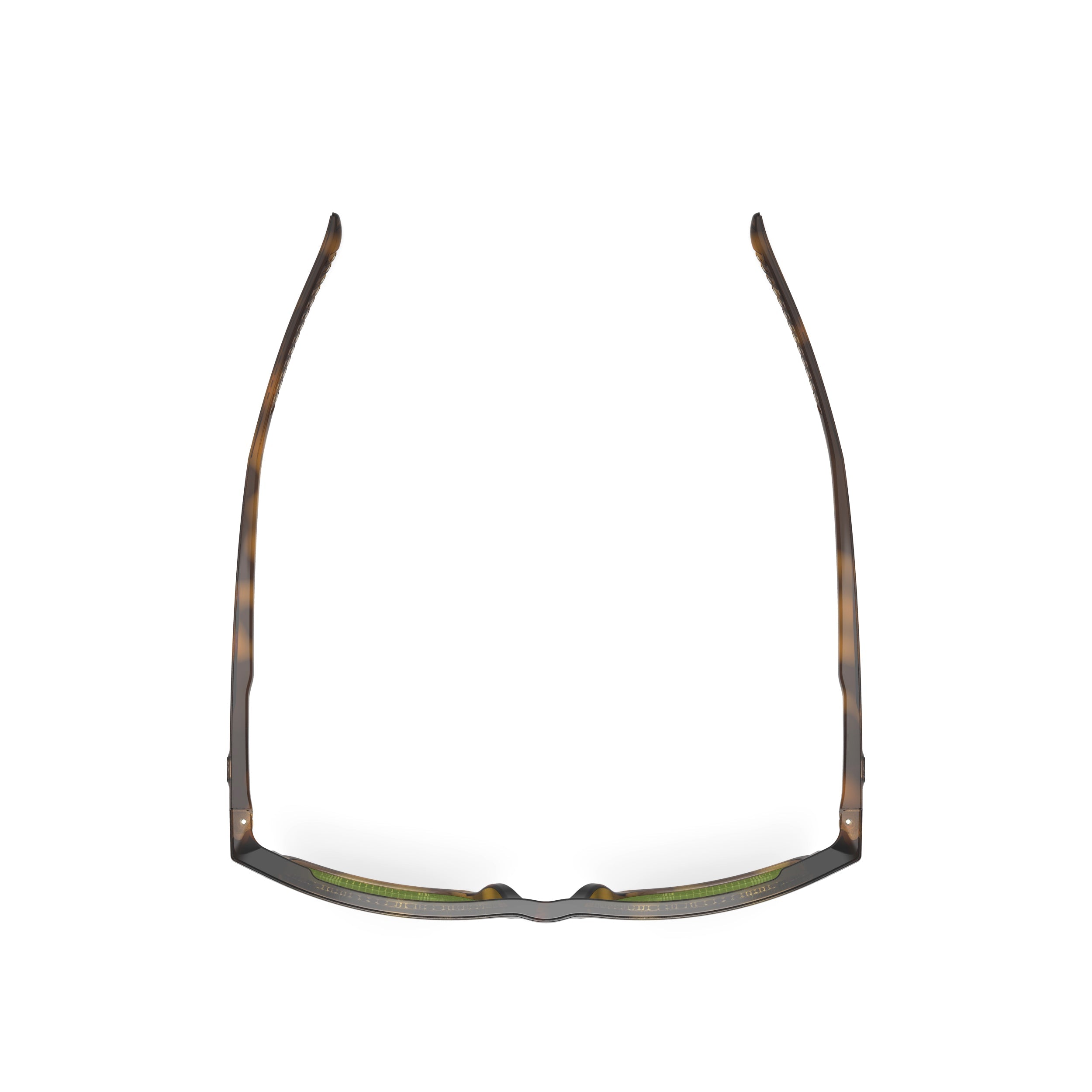 Rudy Project Stellar Demi Brown Gloss mirrored green performance sunglasses – top view