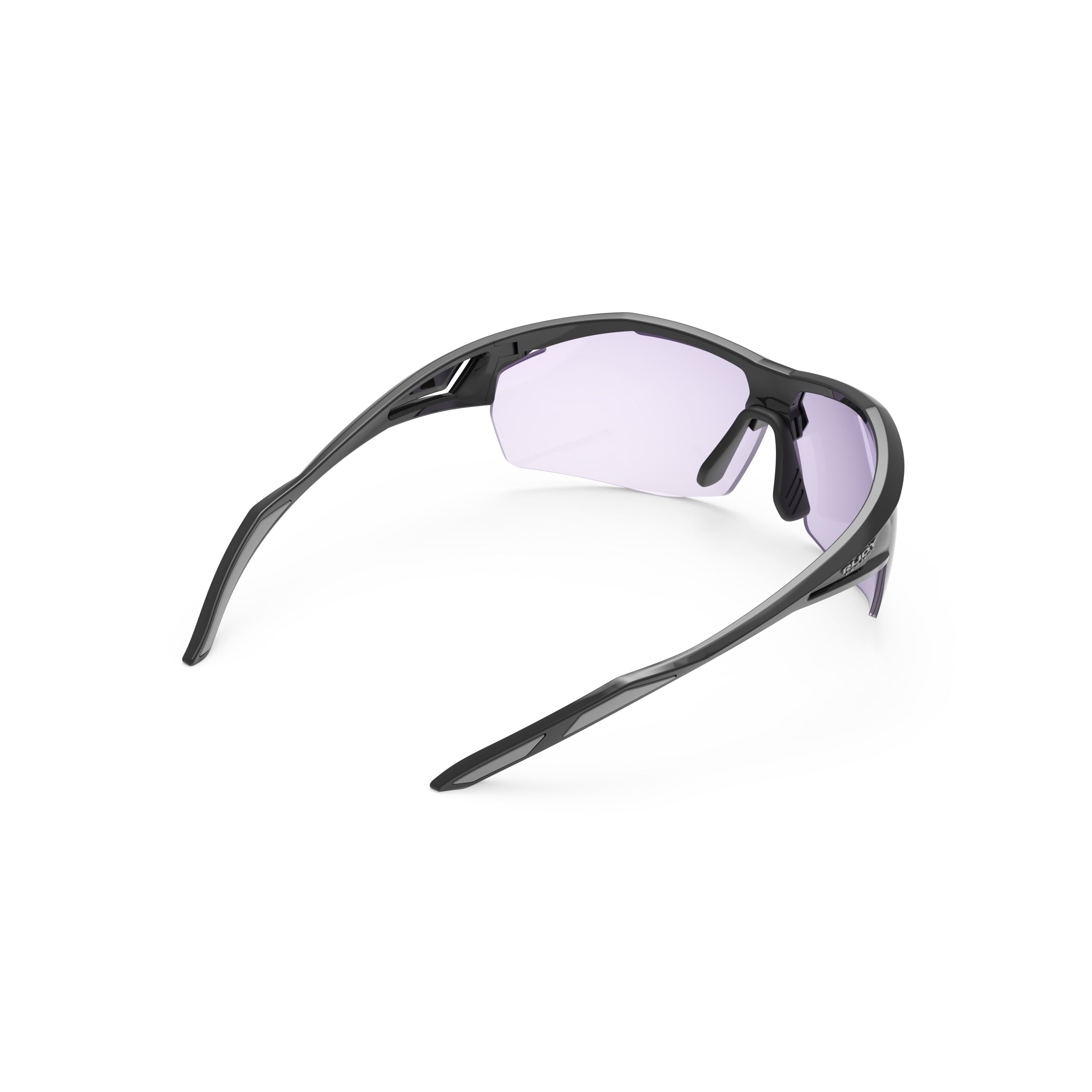 Rudy Project Sydus Black Gloss photochromic laser purple hdr performance sunglasses – rear view