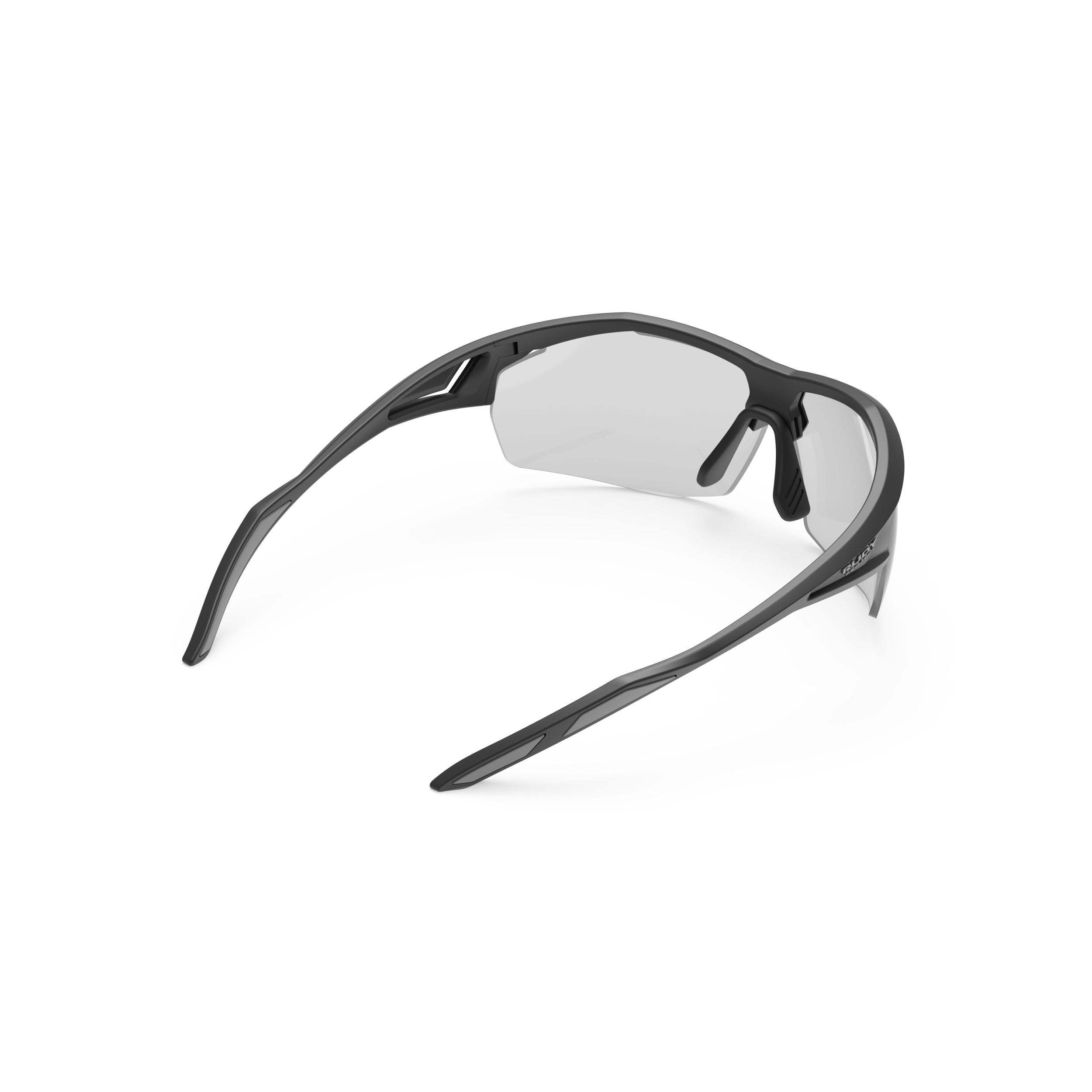 Rudy Project Sydus Black Matte photochromic black performance sunglasses – rear view