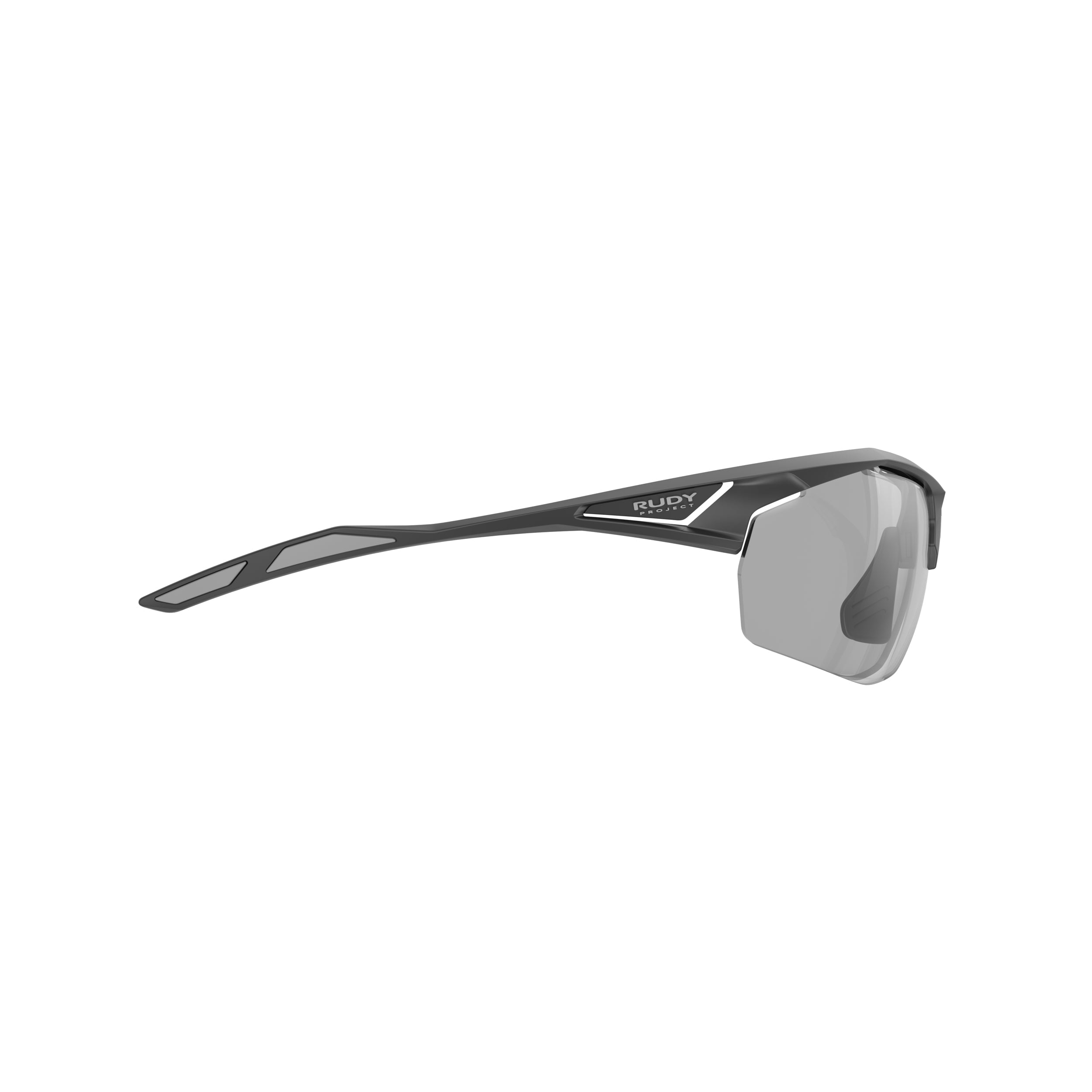 Rudy Project Sydus Black Matte photochromic black performance sunglasses – side view, opposite side