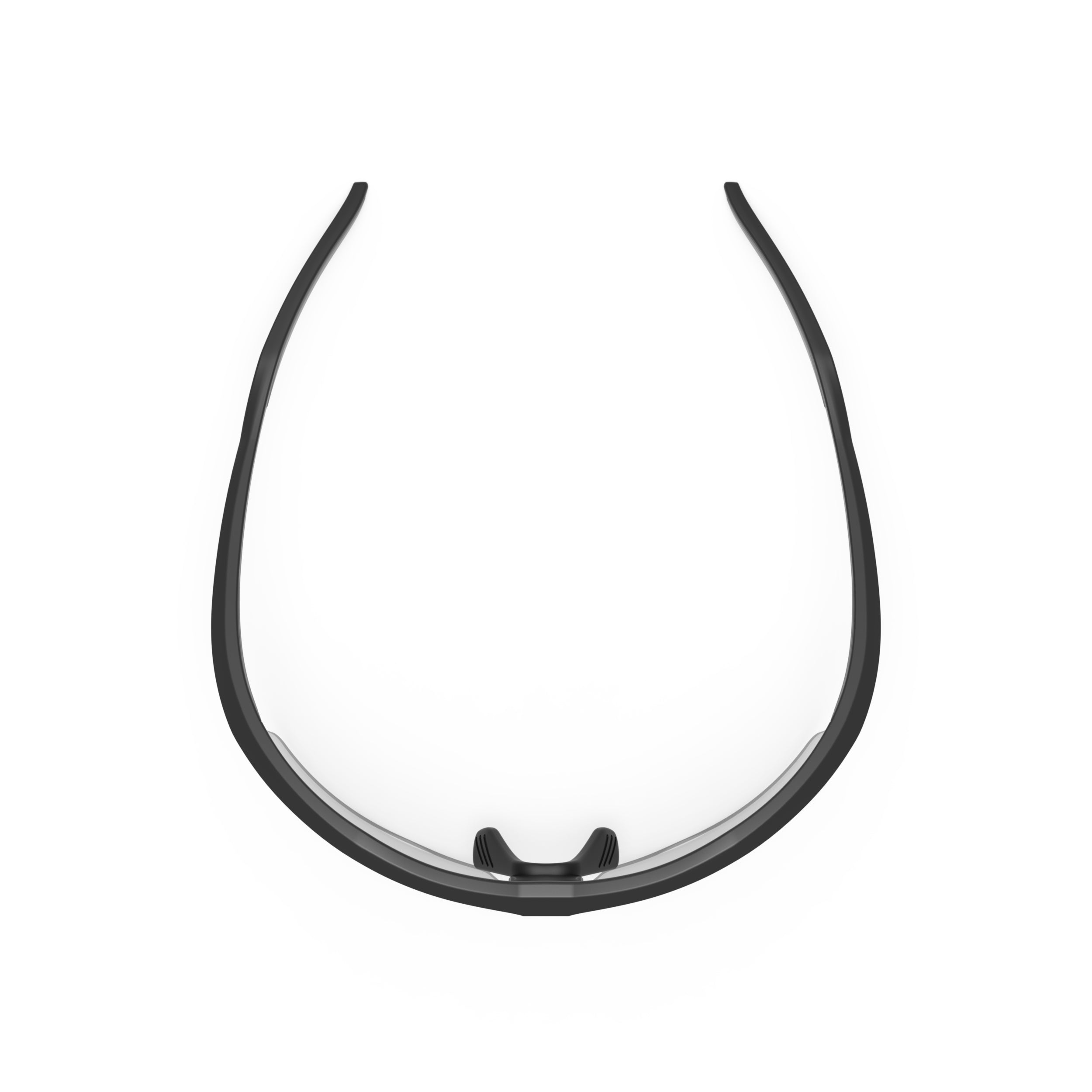 Rudy Project Sydus Black Matte photochromic black performance sunglasses – top view