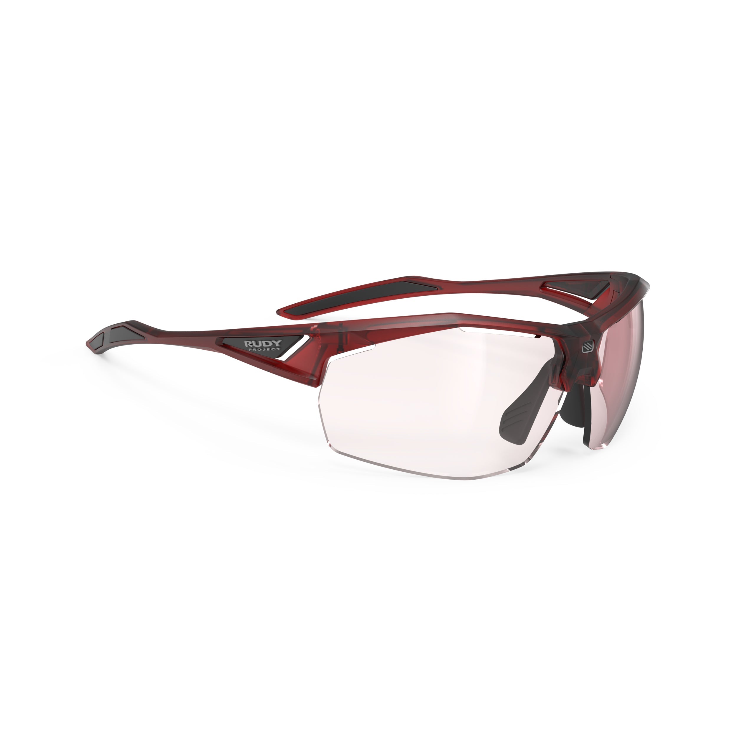 Rudy Project Sydus Frozen Bordeaux photochromic red performance sunglasses – front view