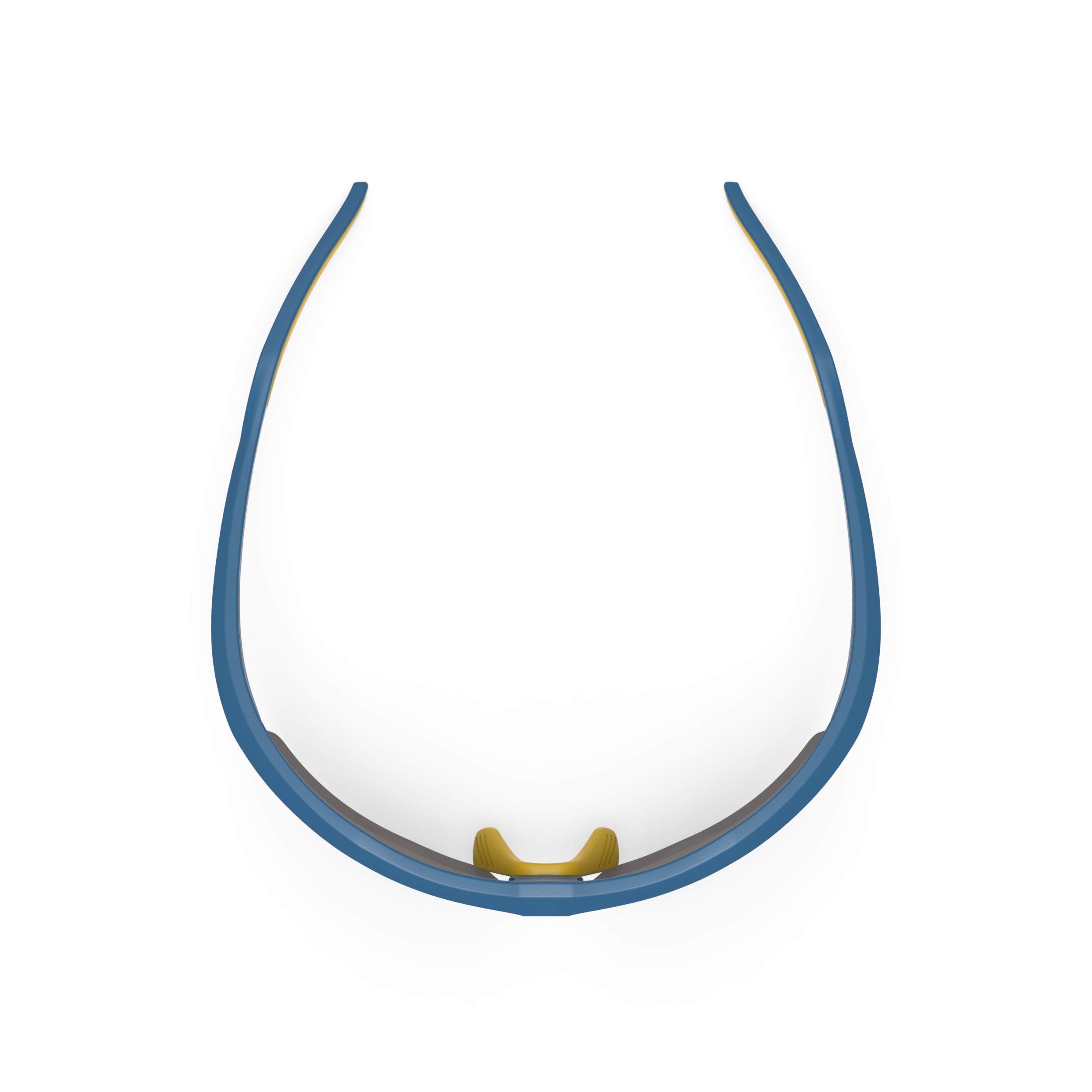 Rudy Project Sydus Pacific Blue Matte mirrored multilaser yellow performance sunglasses – top view