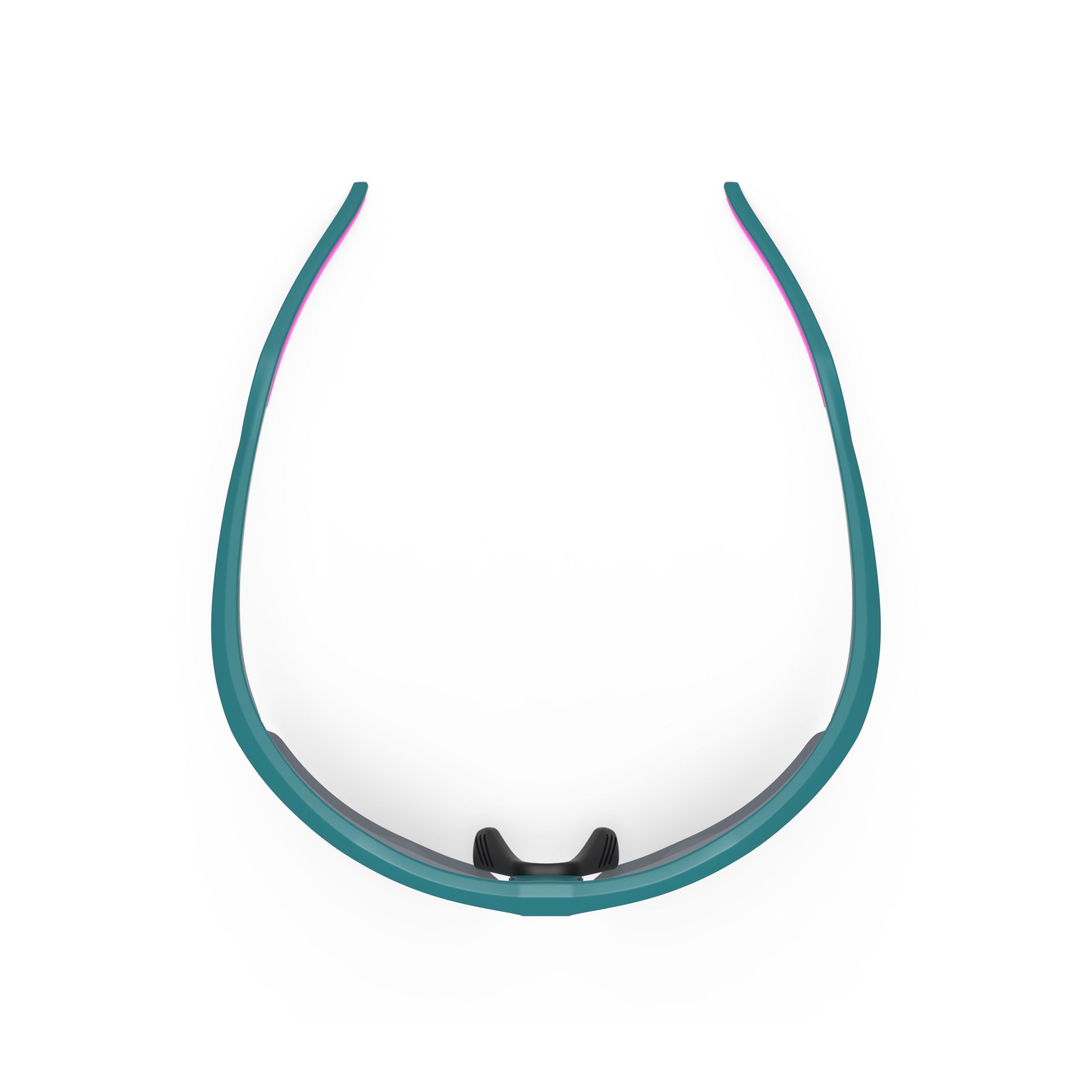 Rudy Project Sydus Teal Matte mirrored multilaser osmium performance sunglasses – top view