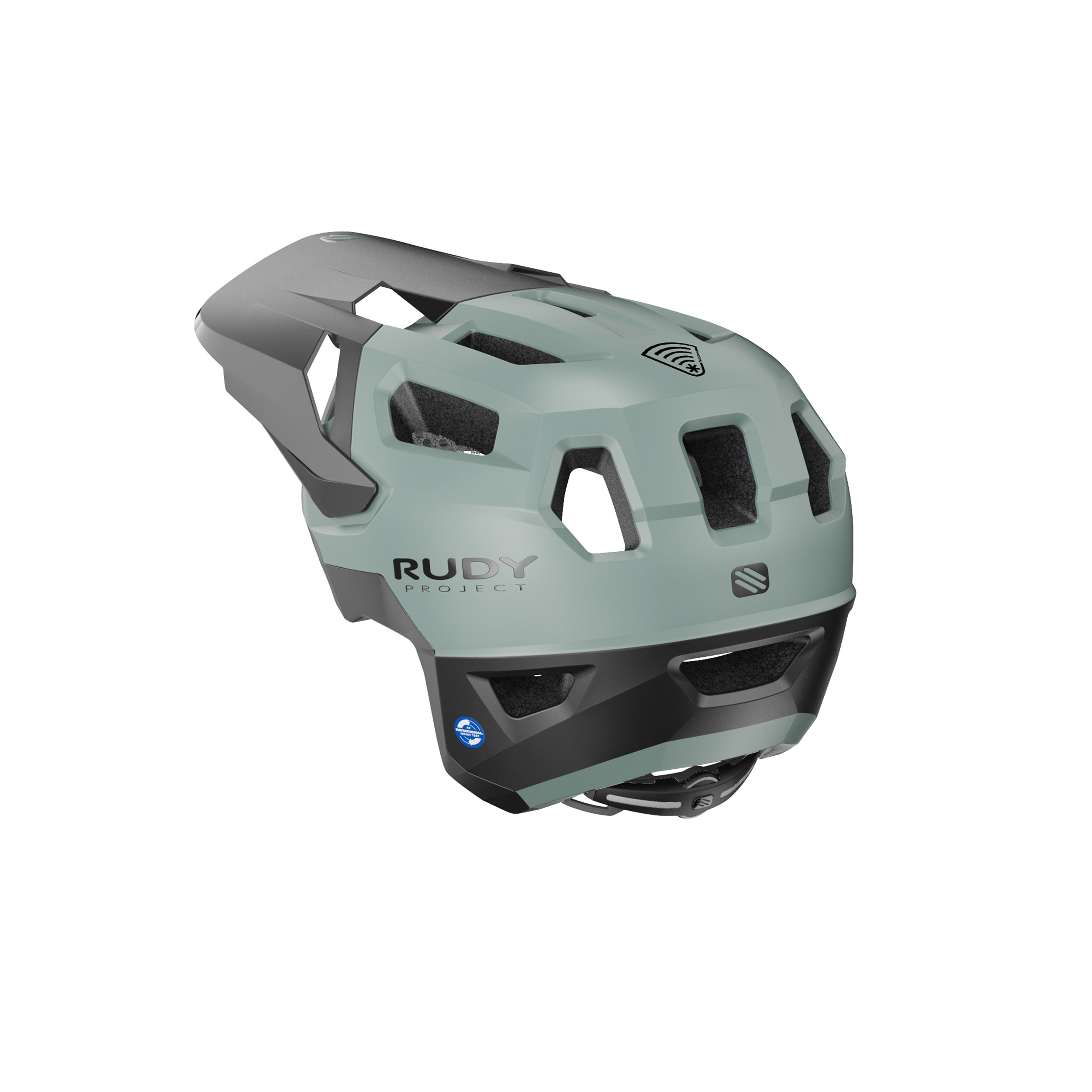 Rudy Project Terraform Green Sage Matte cycling helmet – rear view