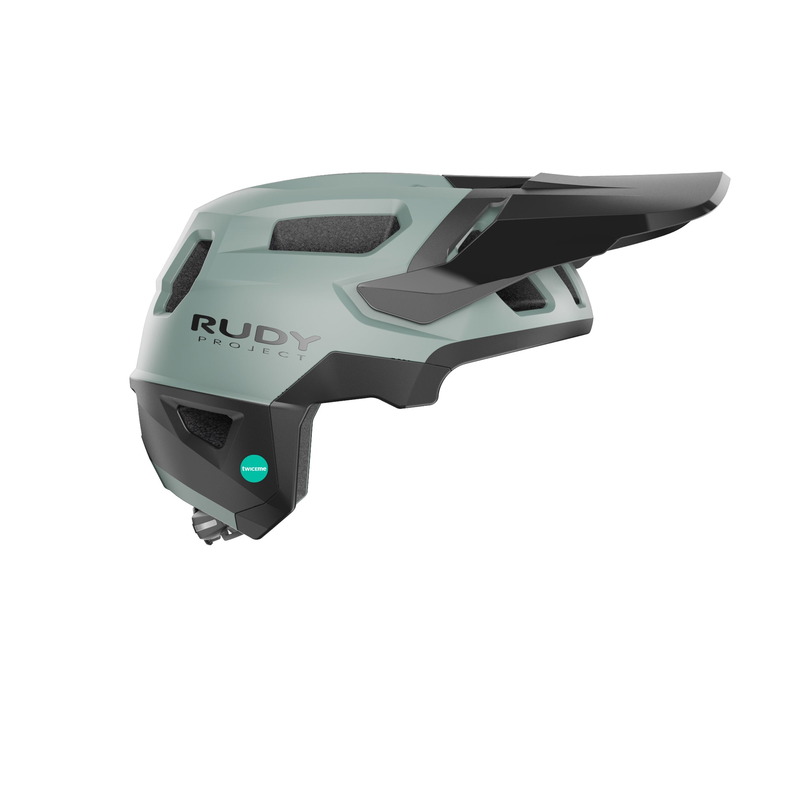 Rudy Project Terraform Green Sage Matte cycling helmet – side view, opposite side