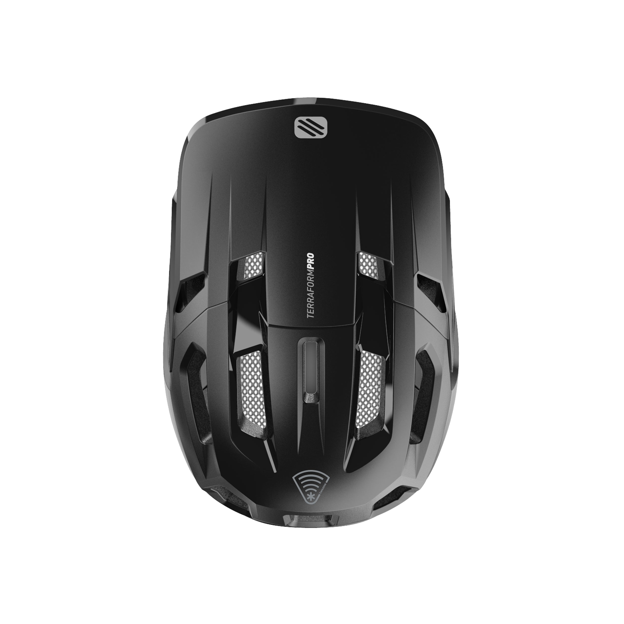 Rudy Project Terraform Pro Black/Grey Matte cycling helmet – top view