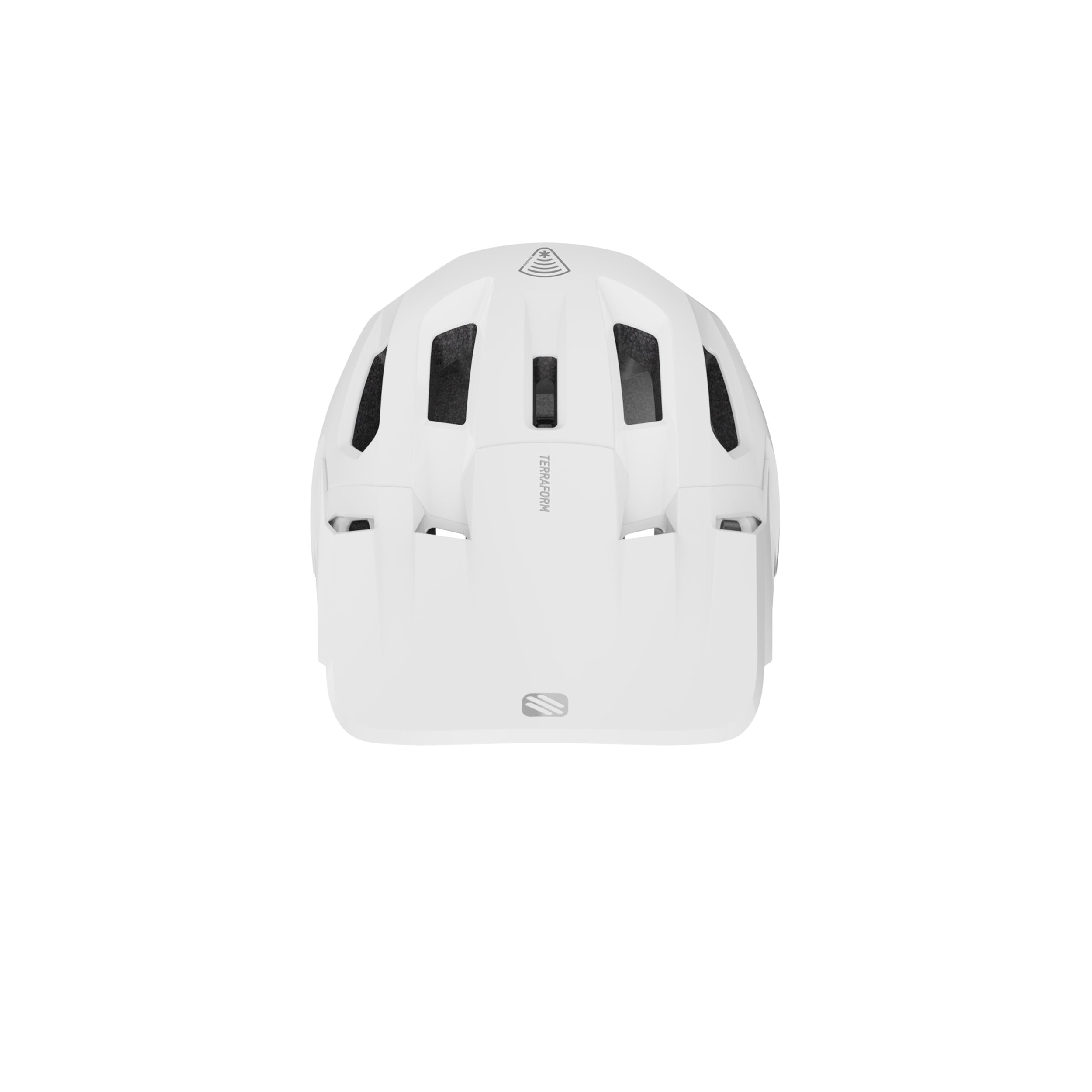 Rudy Project Terraform White Matte cycling helmet – front view, alternate angle