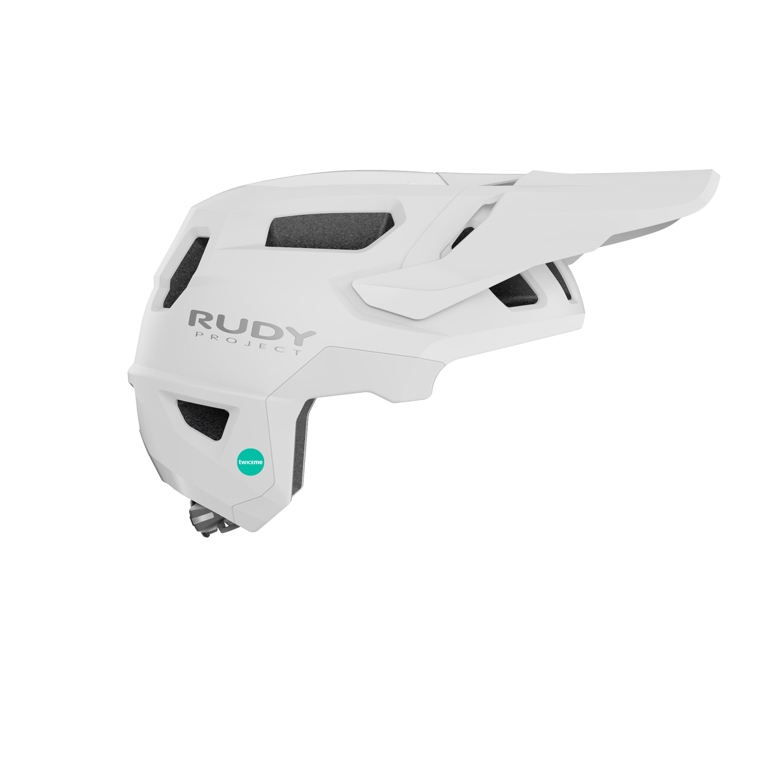 Rudy Project Terraform White Matte cycling helmet – side view, opposite side
