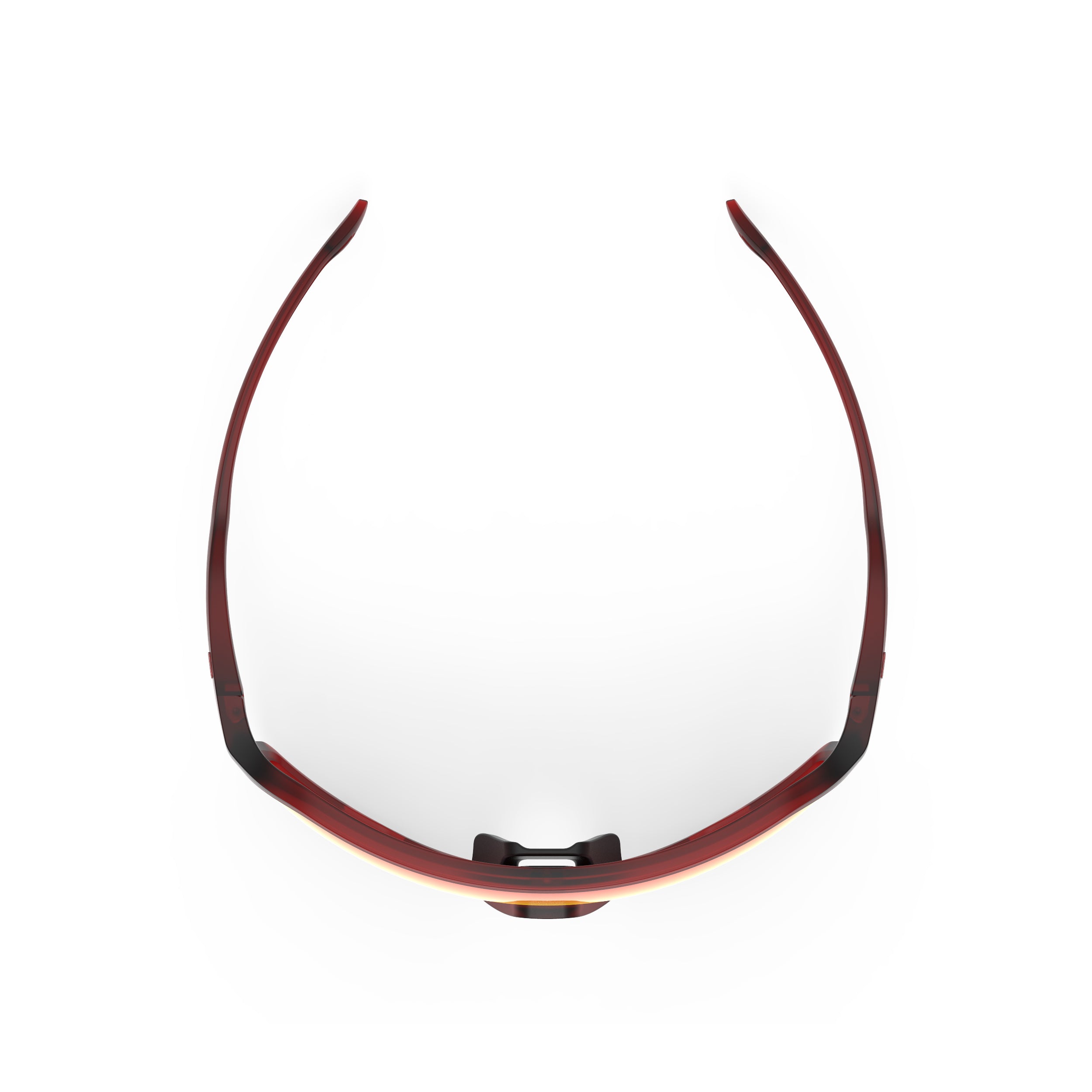 Rudy Project Thunder Frozen Bordeaux mirrored multilaser red hdr performance sunglasses – top view