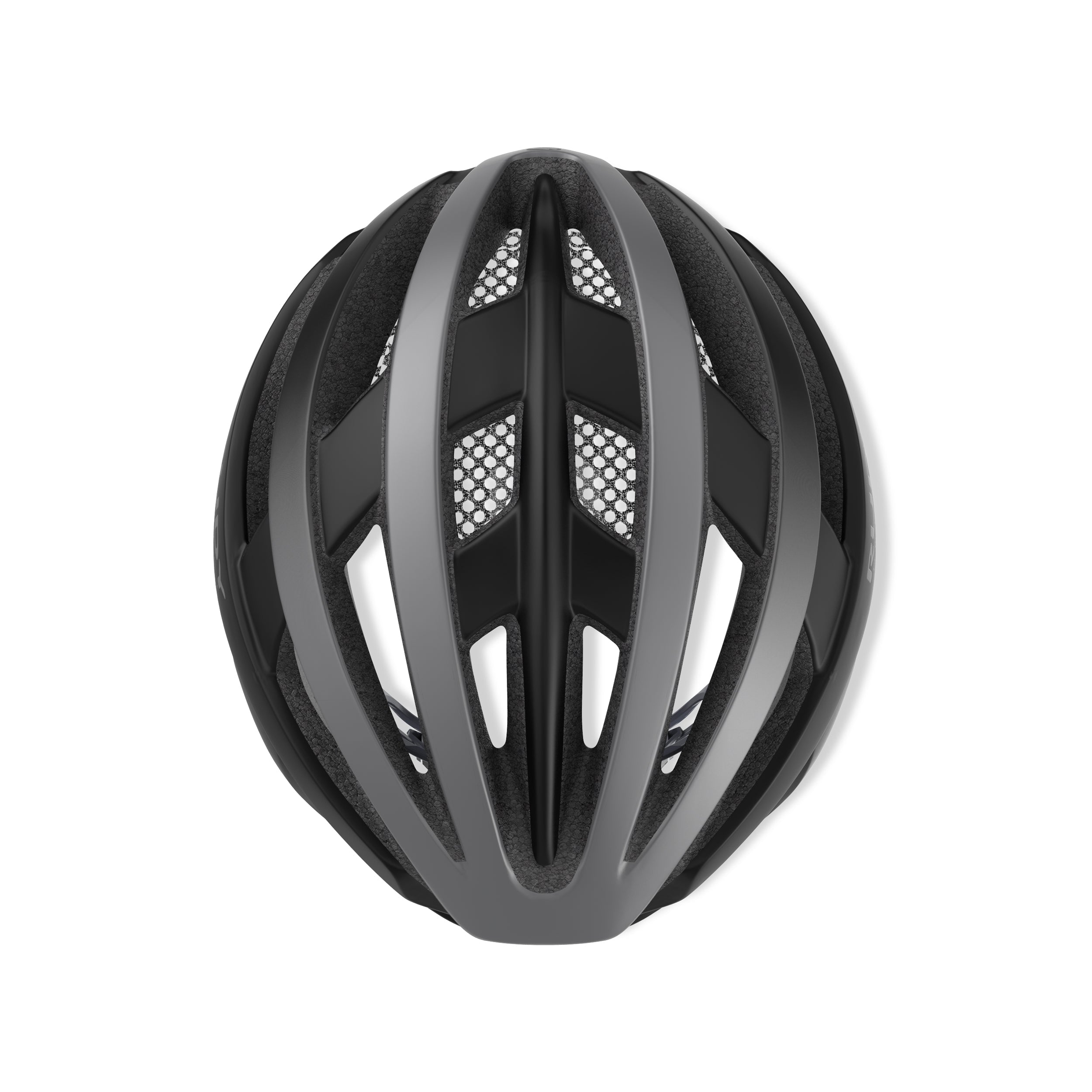 Rudy Project Venger Titanium/Black Matte cycling helmet – rear view